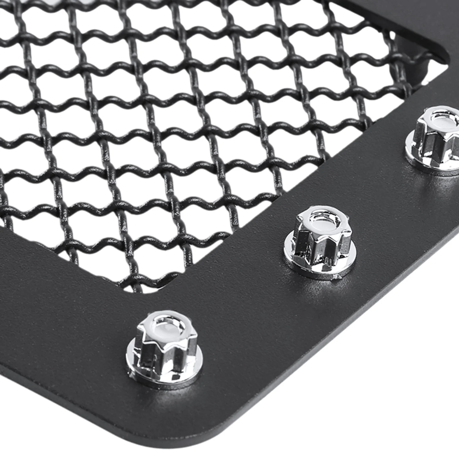 2014-2015 Chevy Silverado 1500 Rivet Steel 2PC Mesh Grille Insert Black V2 - Image 7