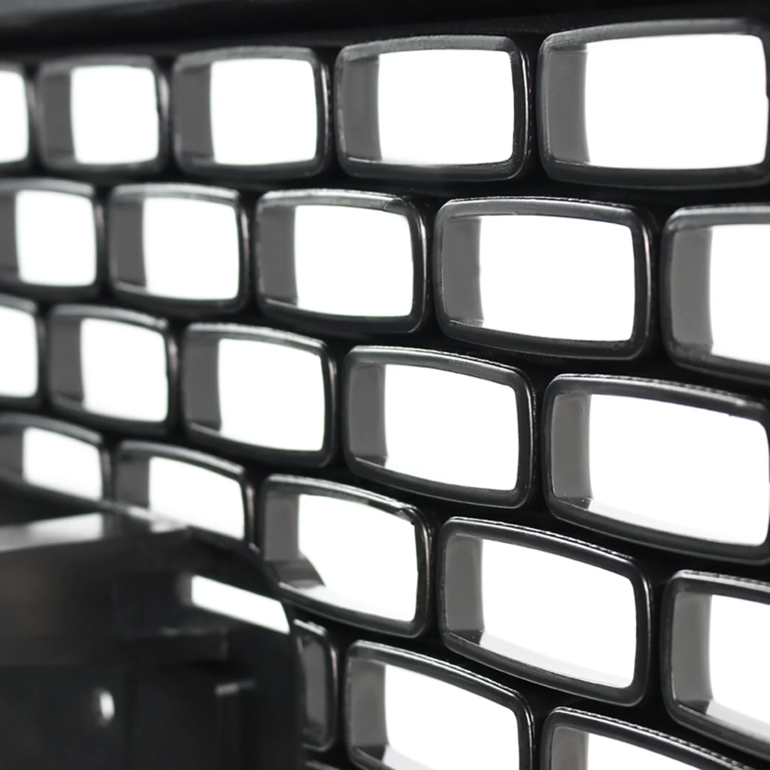 2014-2015 GMC Sierra 1500 Glossy Black ABS Denali Style Square Mesh Grille - Image 6