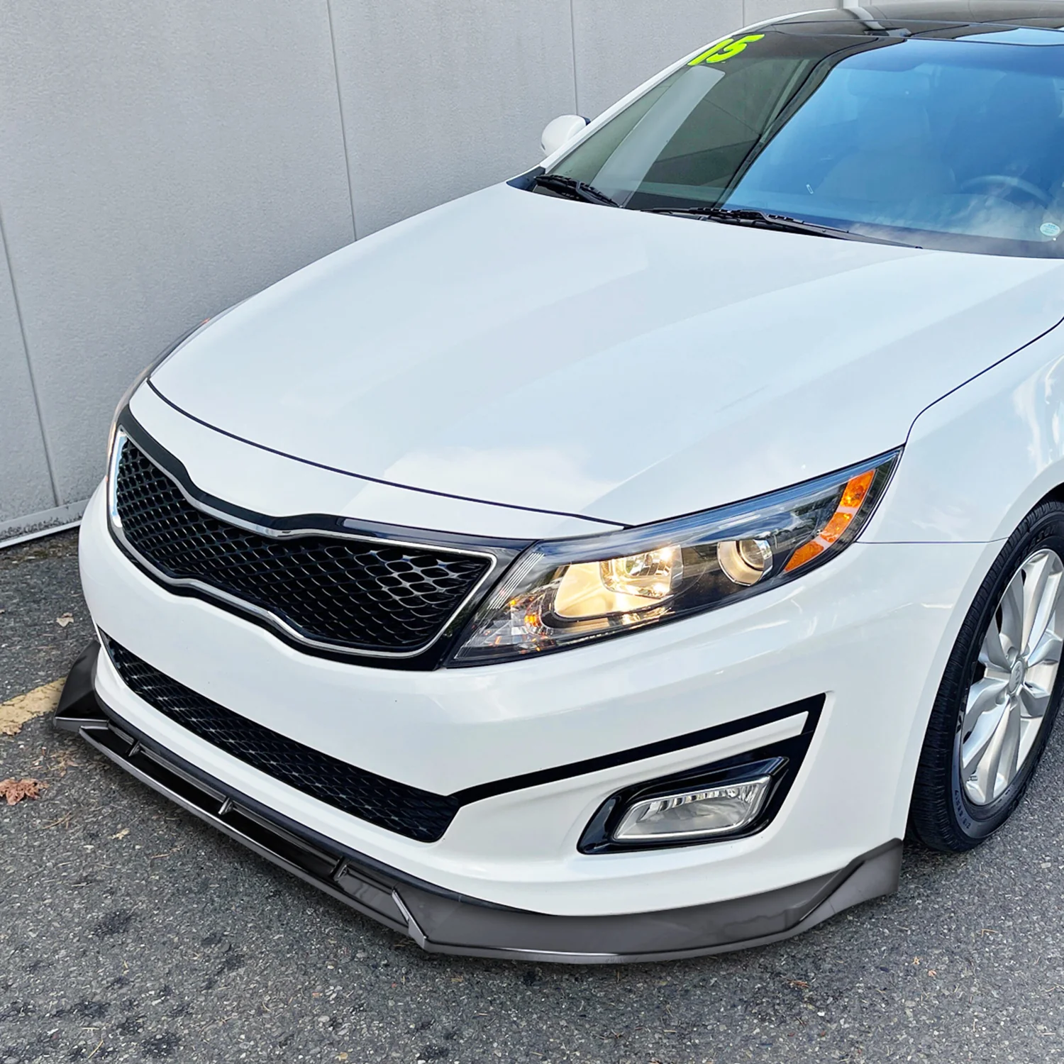 2014-2015 Kia Optima Glossy Black 3Pcs Front Bumper Lip Splitter Kit - Image 10