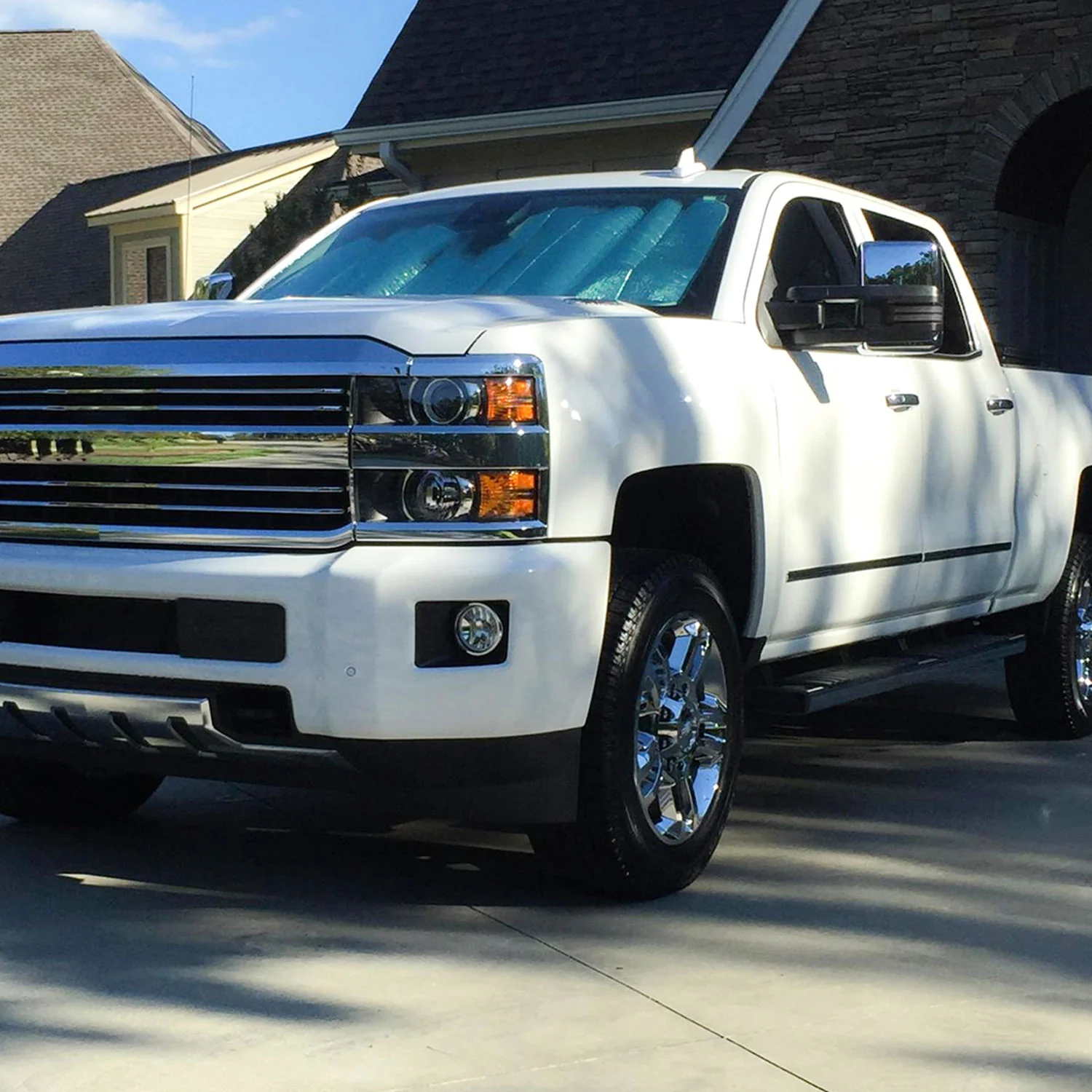 2014-2016 Chevy Silverado/Sierra Heated ATS Manual Chrome Towing Mirrors Smoke - Image 9