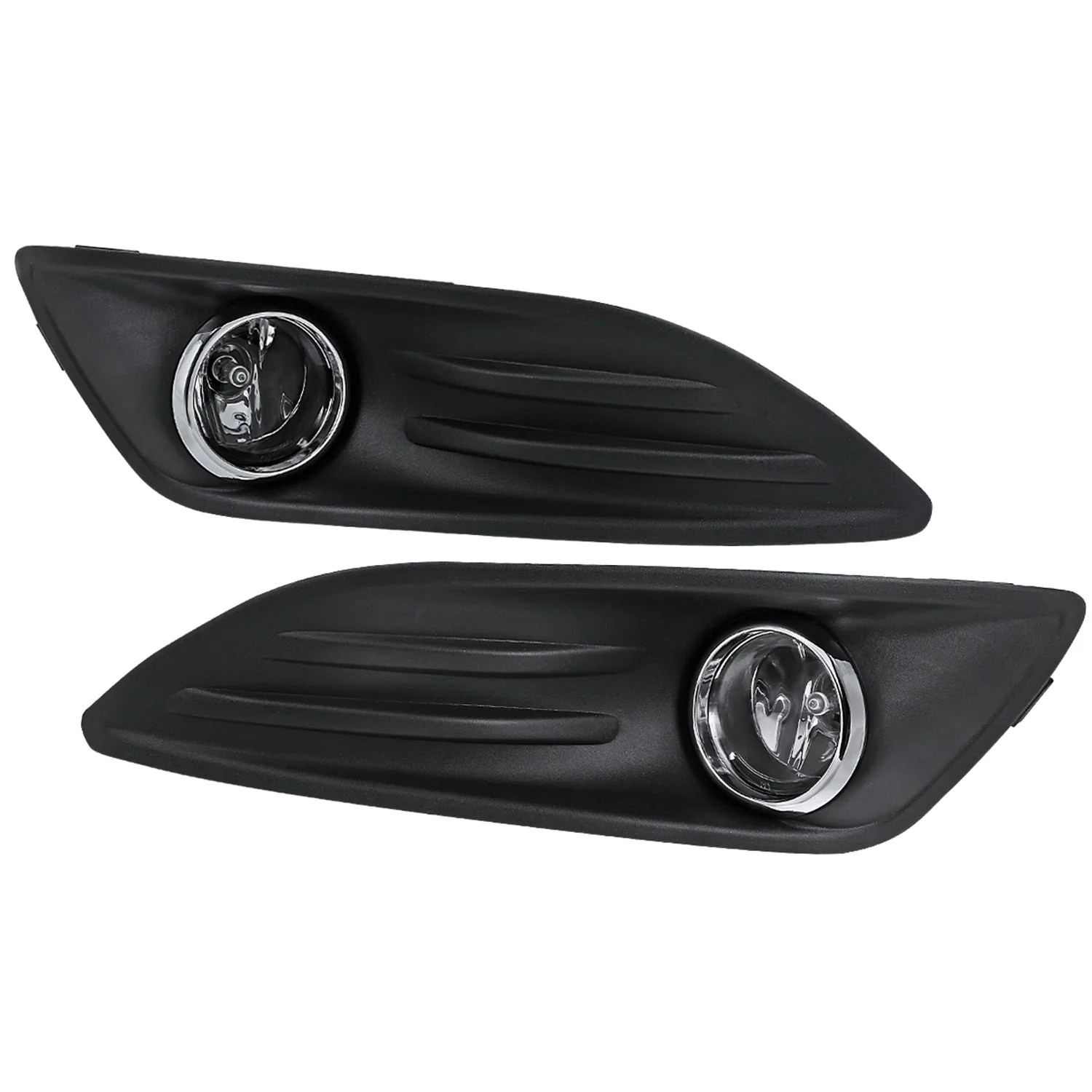2014-2017 Ford Fiesta H11 Fog Lights Kit Chrome Housing/Clear Lens