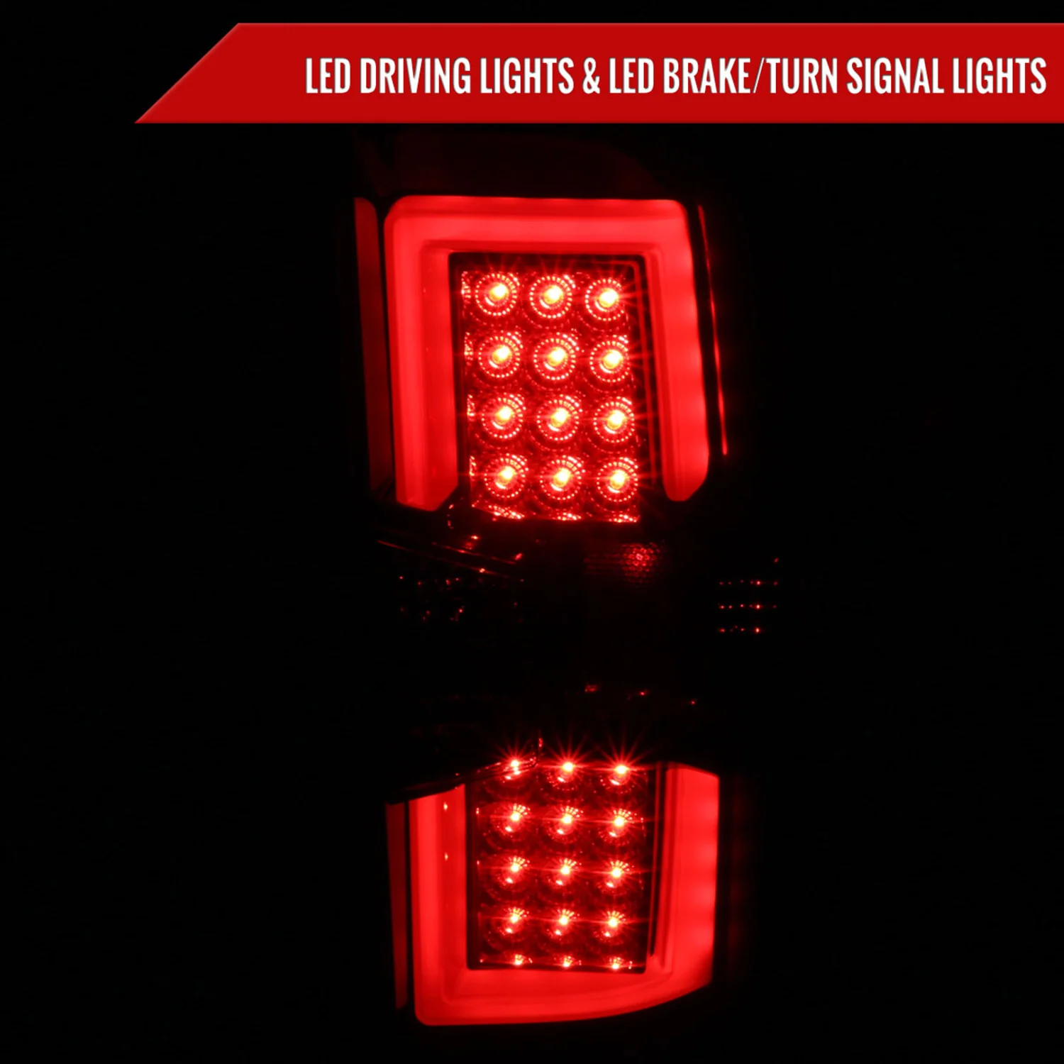 2014-2018 Chevy Silverado 1500 2500HD 3500HD/ Sierra LED Tail Lights Black - Image 2