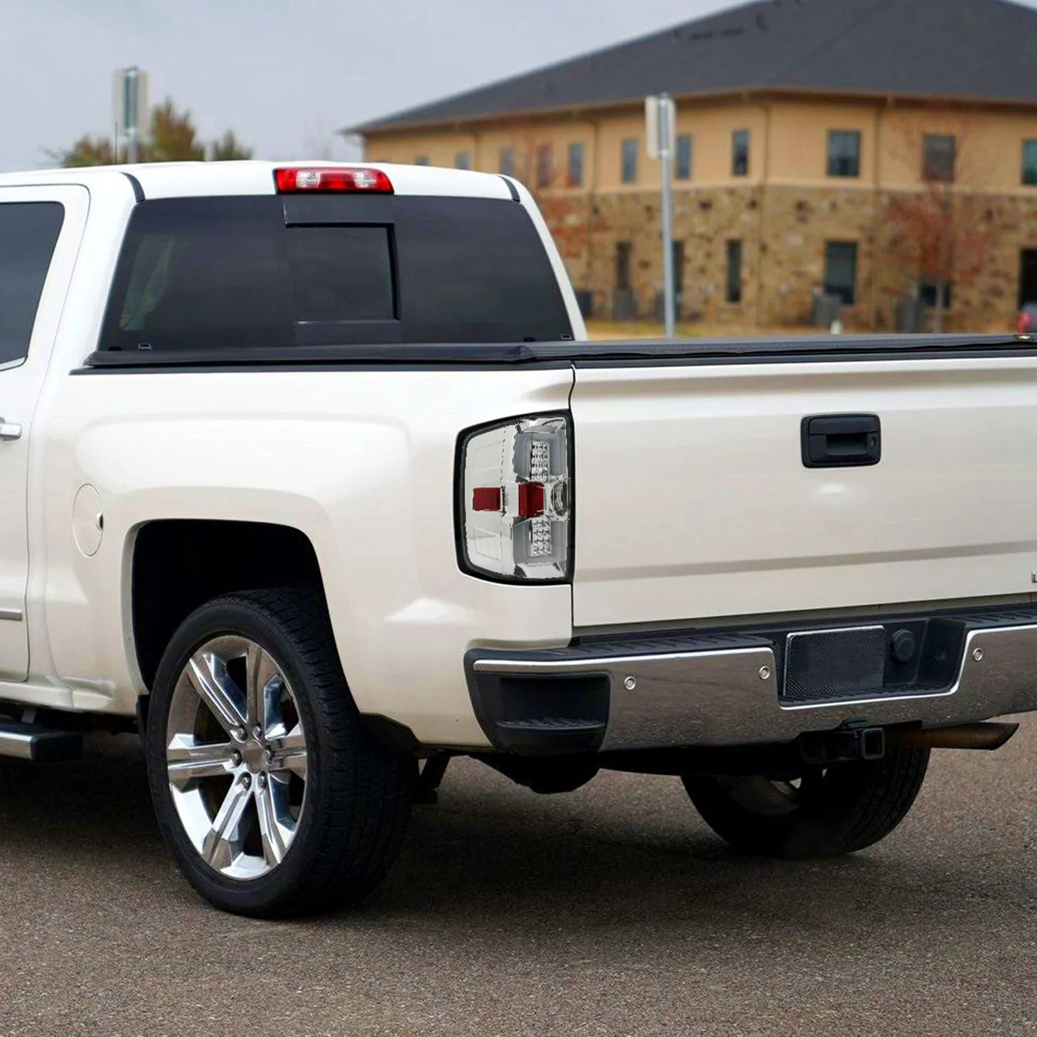 2014-2018 Chevy Silverado 1500 2500HD /Sierra 3500HD LED Tail Lights Chrome - Image 10