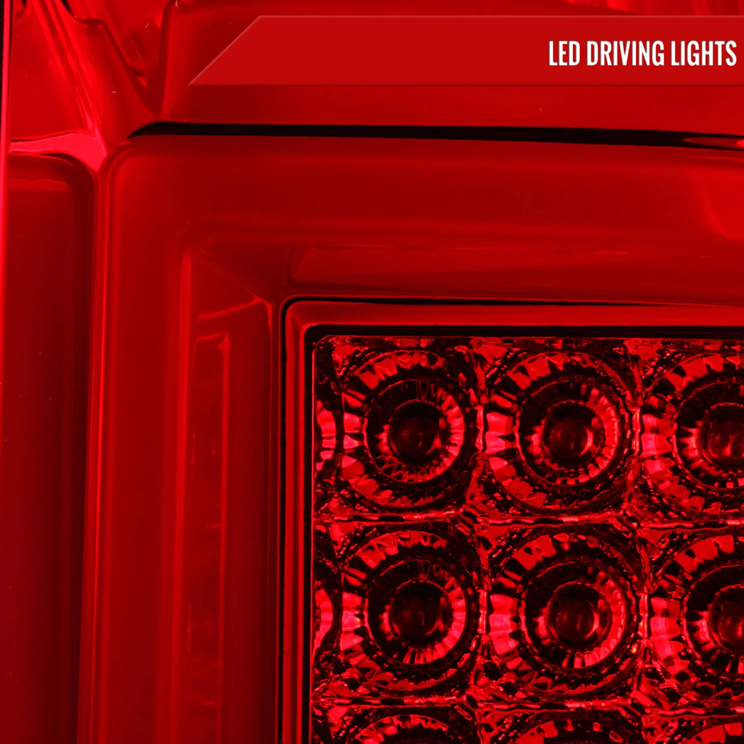 2014-2018 Chevy Silverado 1500 2500HD/Sierra 3500HD LED Tail Lights Chrome/Red - Image 3