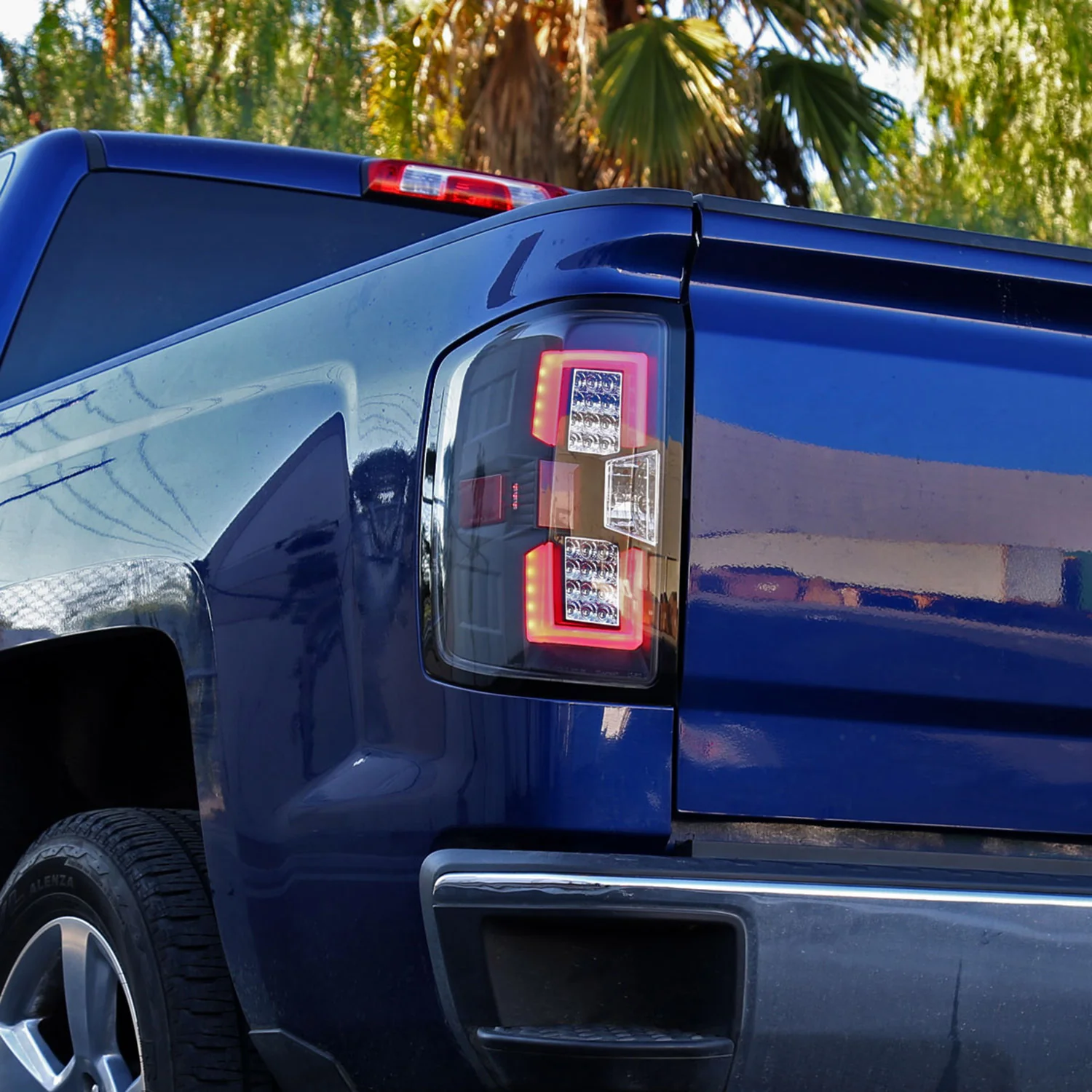 2014-2018 Chevy Silverado 1500 2500HD/Sierra 3500HD LED Tail Lights Matt Black - Image 10