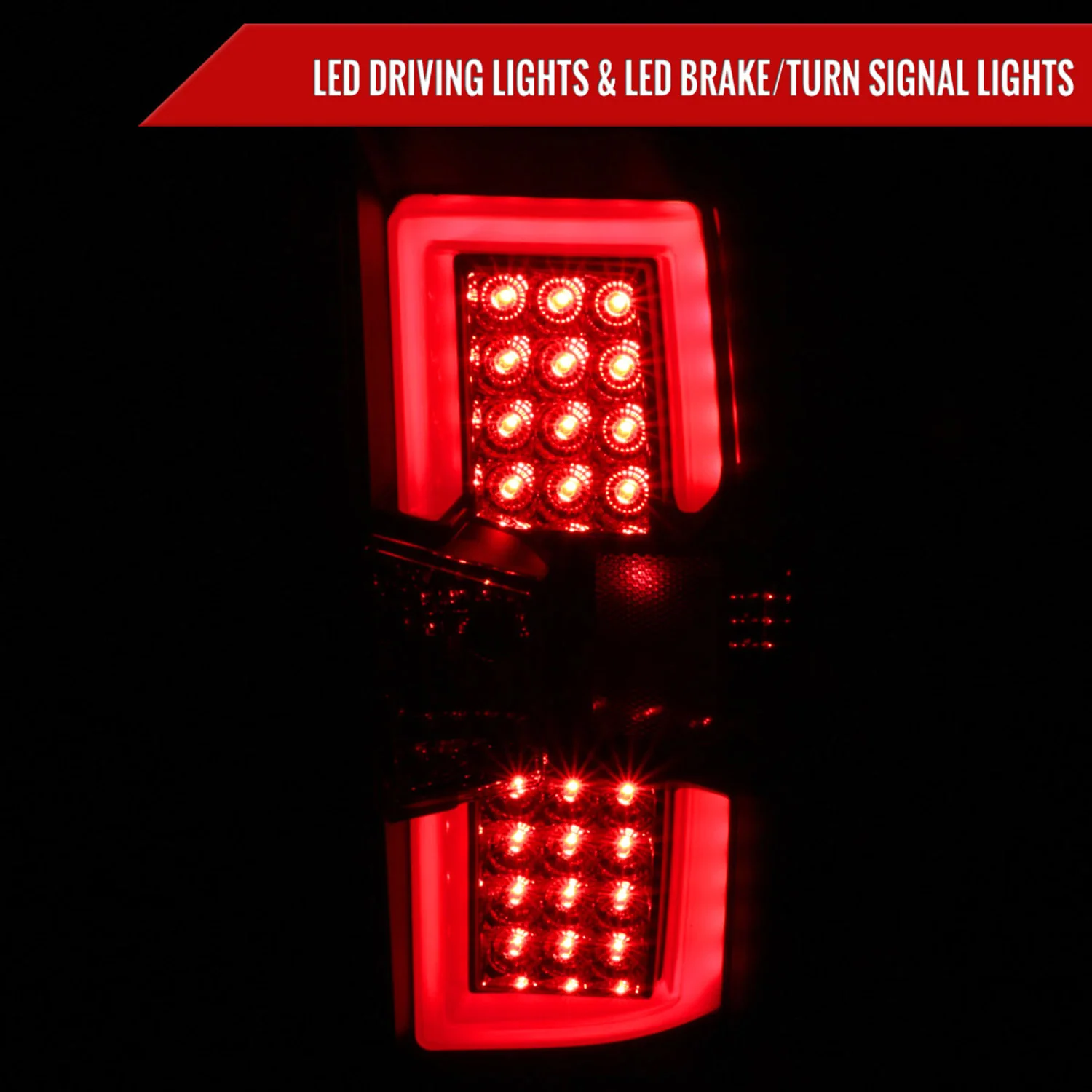 2014-2018 Chevy Silverado 1500 2500HD/Sierra 3500HD LED Tail Lights Matt Black - Image 2
