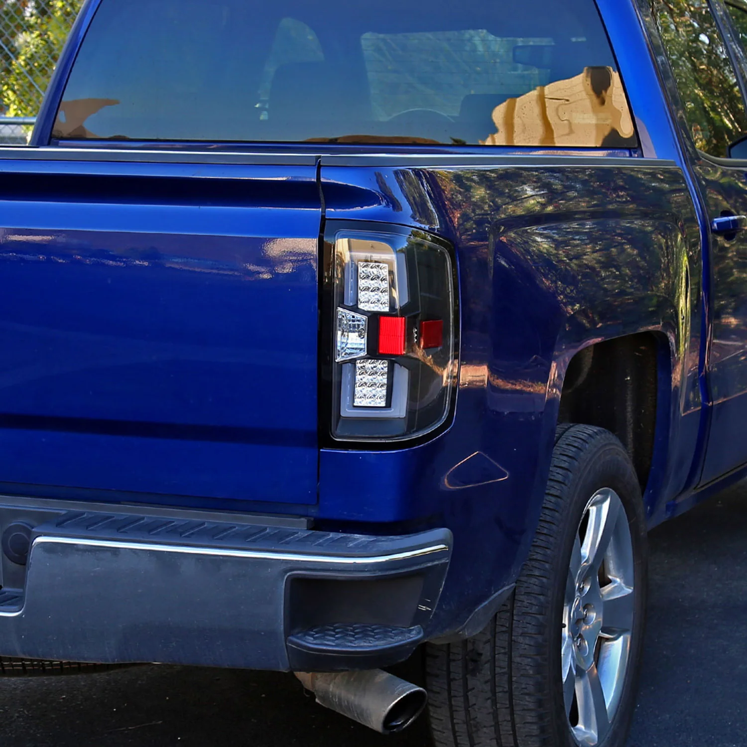 2014-2018 Chevy Silverado 1500 2500HD/Sierra 3500HD LED Tail Lights Matt Black - Image 9