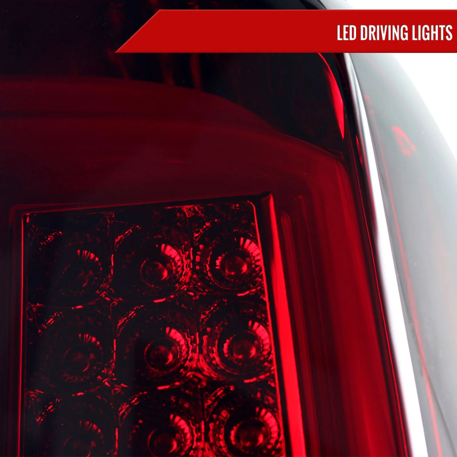 2014-2018 Chevy Silverado 1500 2500HD/Sierra 3500HD LED Tail Lights Red Smoke - Image 3