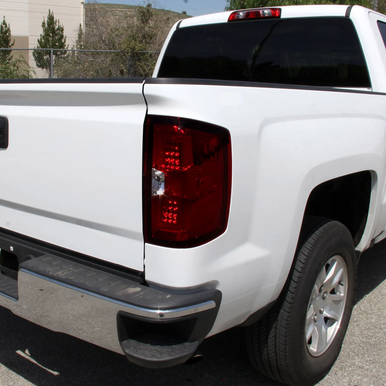 2014-2018 Chevy Silverado 1500 2500HD/Sierra 3500HD LED Tail Lights Red Smoke - Image 9