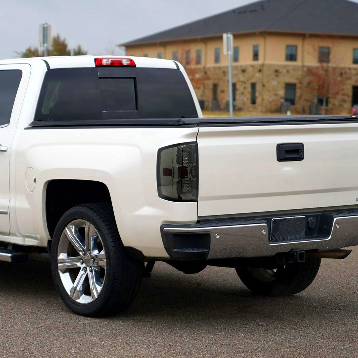2014-2018 Chevy Silverado 1500 2500HD/Sierra 3500HD LED Tail Lights Smoke - Image 10