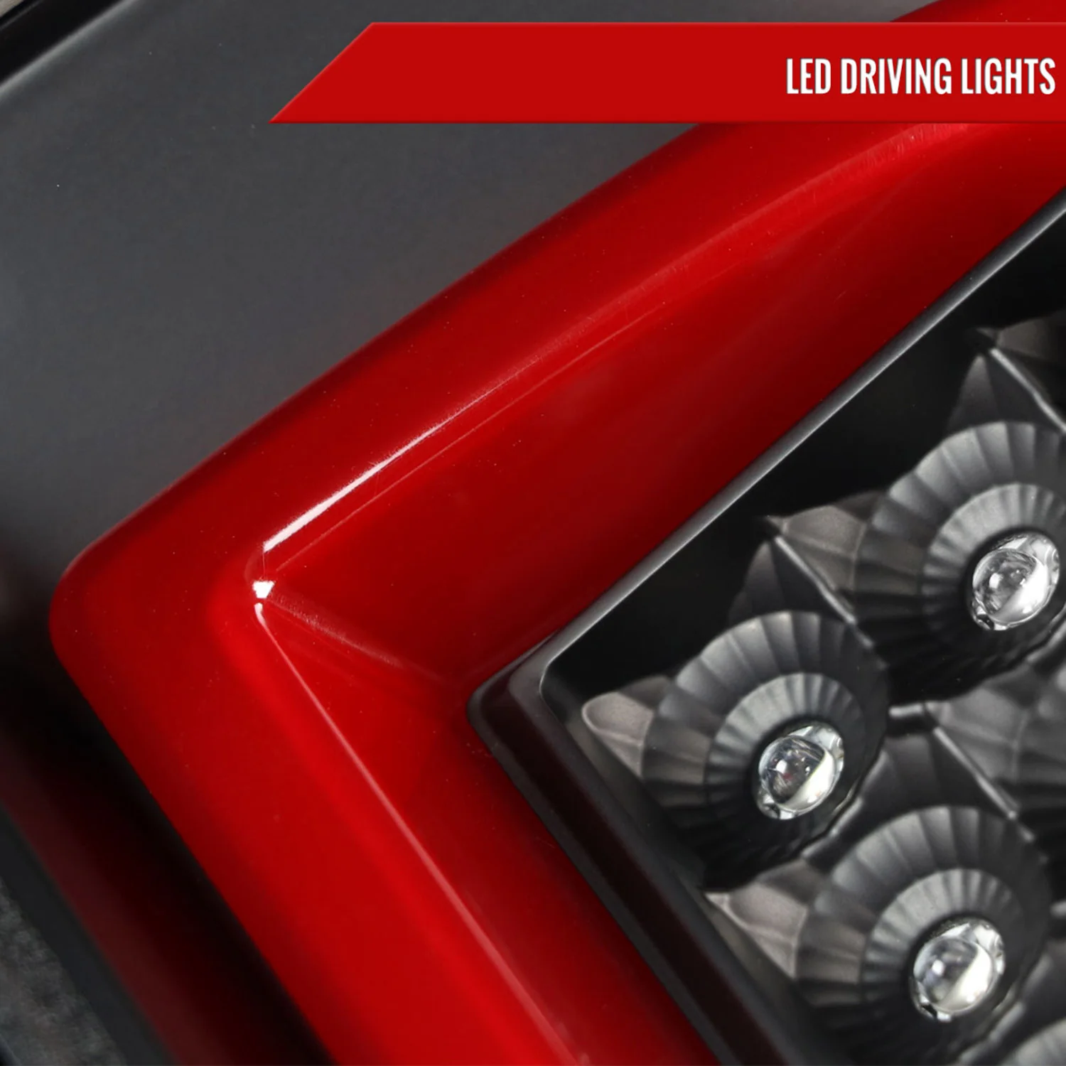 2014-2018 Chevy Silverado 1500 2500HD /Sierra 3500HD Red LED Tail Lights Black - Image 3