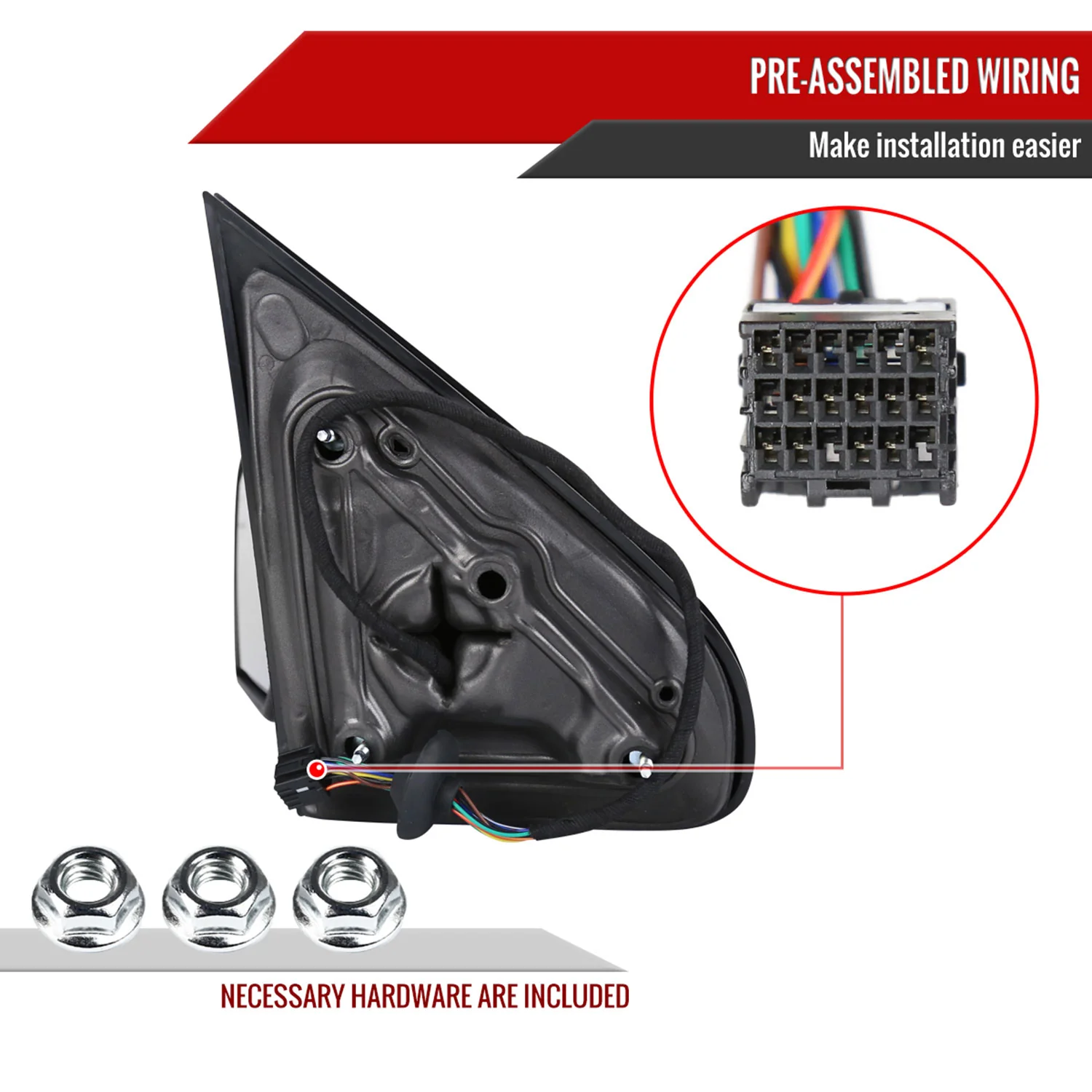 2014-2018 Chevy Silverado/ Sierra Chrome Auto-Fold & Heated Side Mirror Driver - Image 6