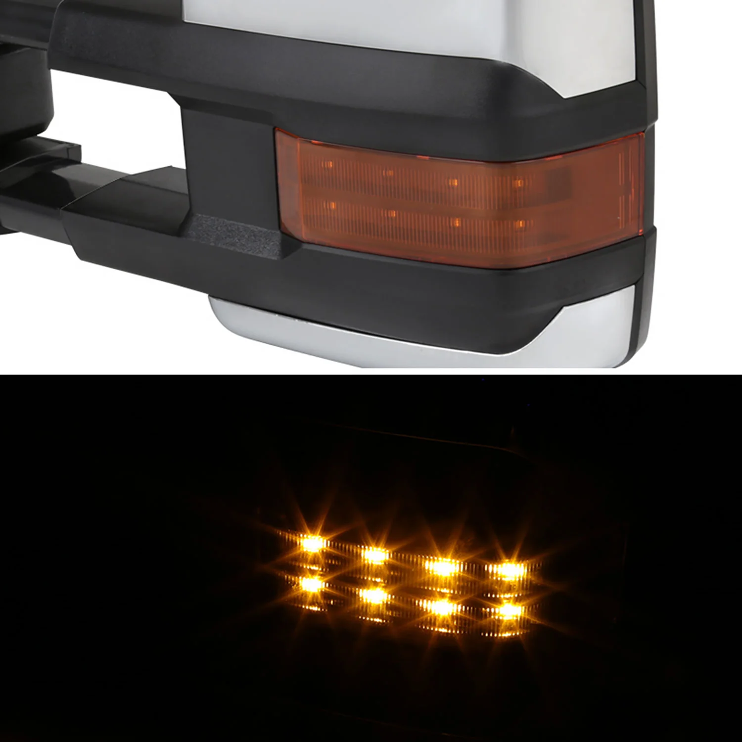 2014-2018 Chevy Silverado/ Sierra Folding Heated &Manual Chrome Towing Mirrors - Image 2