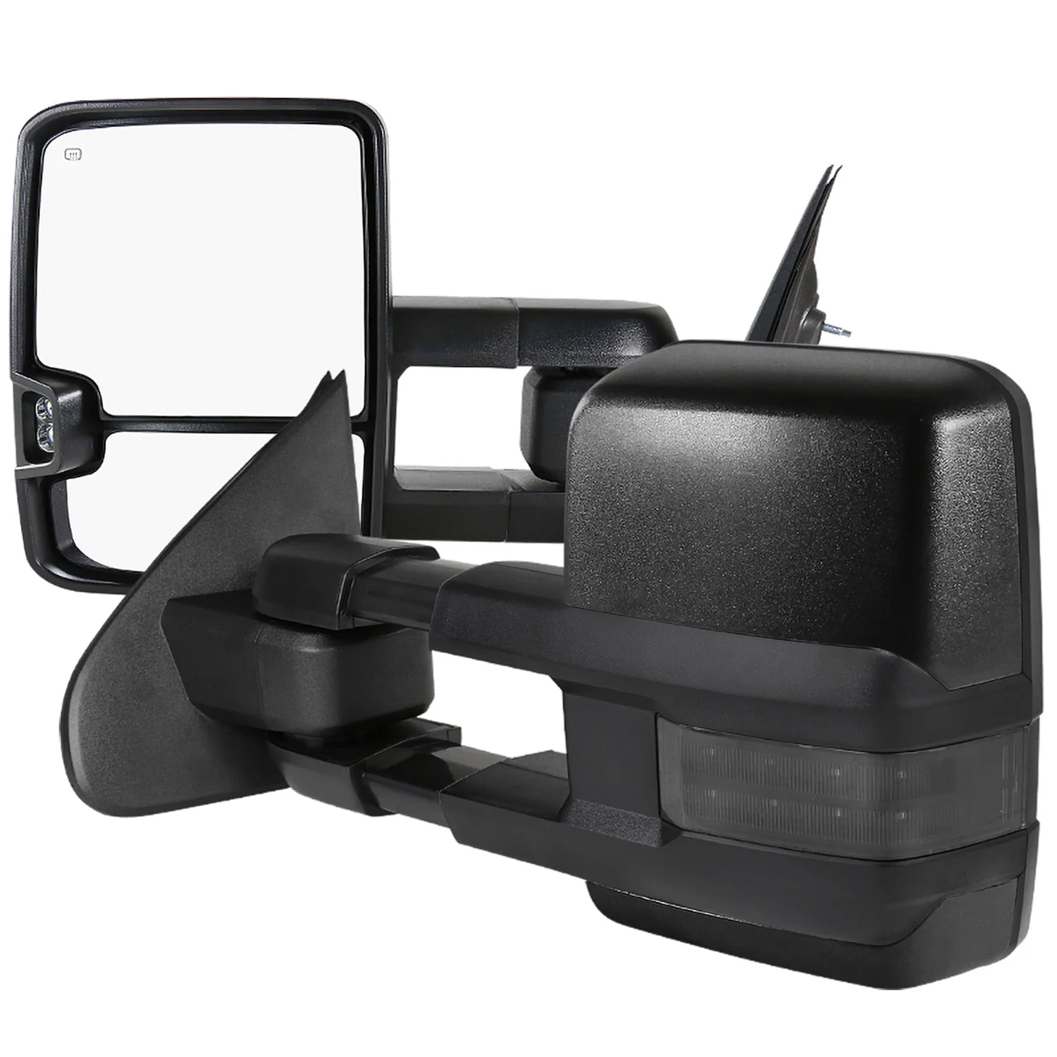 2014-2018 Chevy Silverado/ Sierra Folding Heated & Manual Towing Mirrors Black