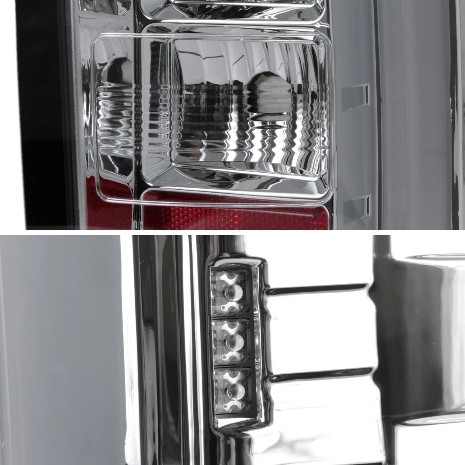 2014-2018 GMC Sierra 1500/2500HD/3500HD LED Tail Lights Chrome/Clear Lens - Image 5