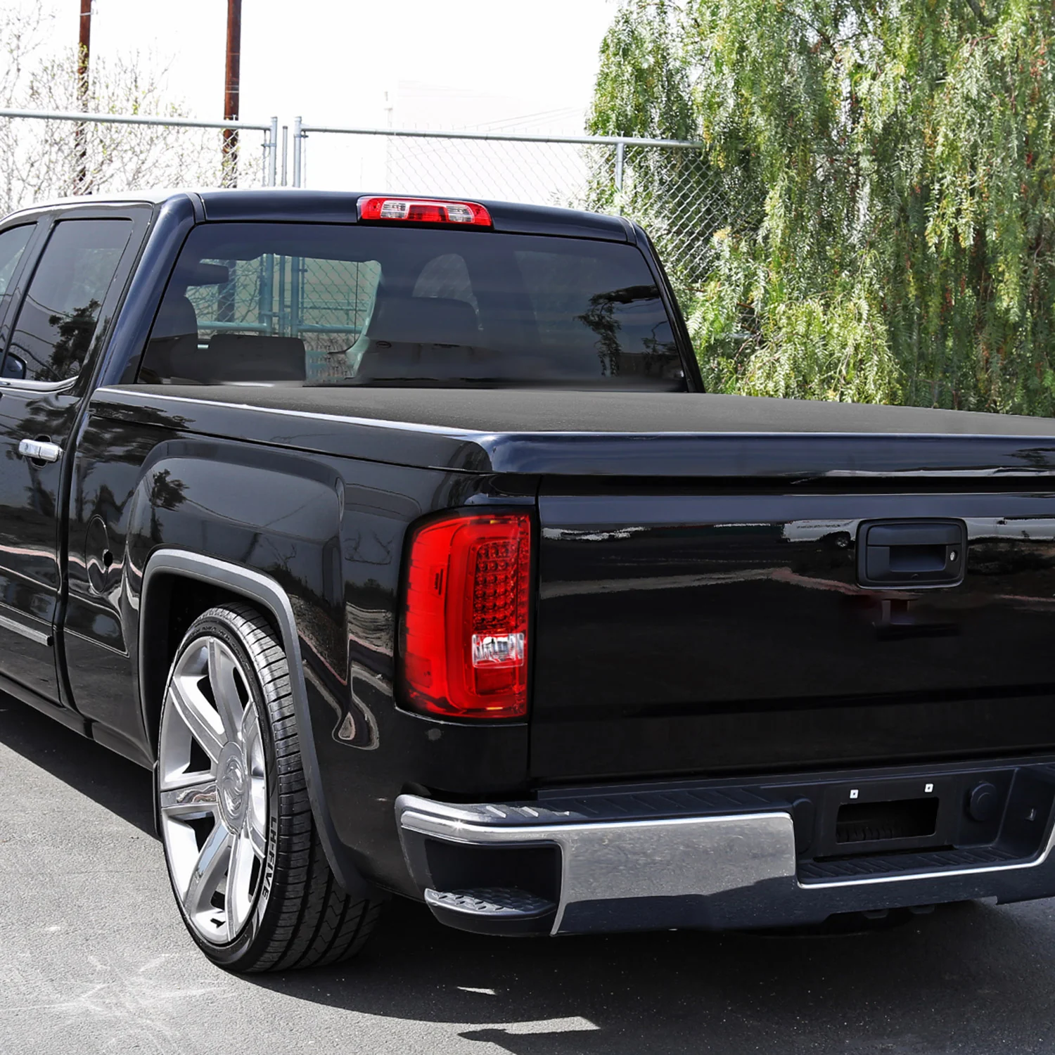 2014-2018 GMC Sierra 1500/2500HD/3500HD LED Tail Lights Chrome/Red Lens - Image 10