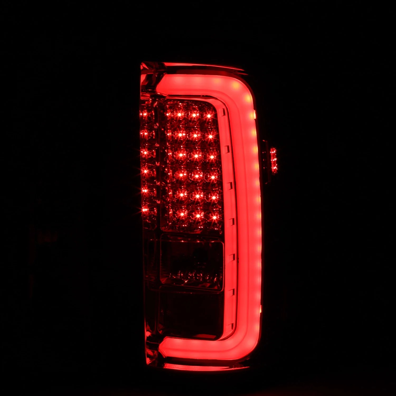 2014-2018 GMC Sierra 1500/2500HD/3500HD LED Tail Lights Chrome/Red Lens - Image 2