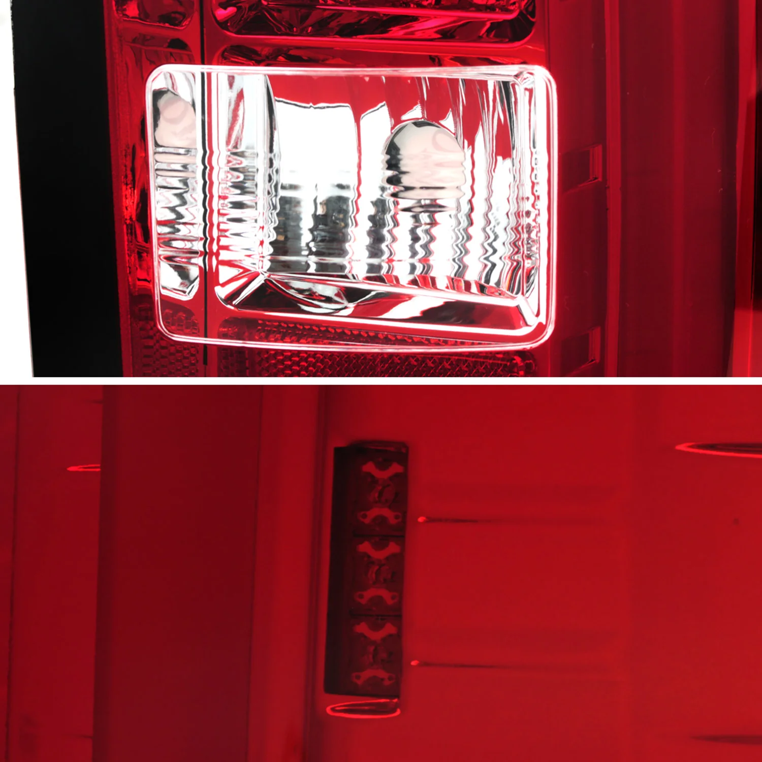 2014-2018 GMC Sierra 1500/2500HD/3500HD LED Tail Lights Chrome/Red Lens - Image 5