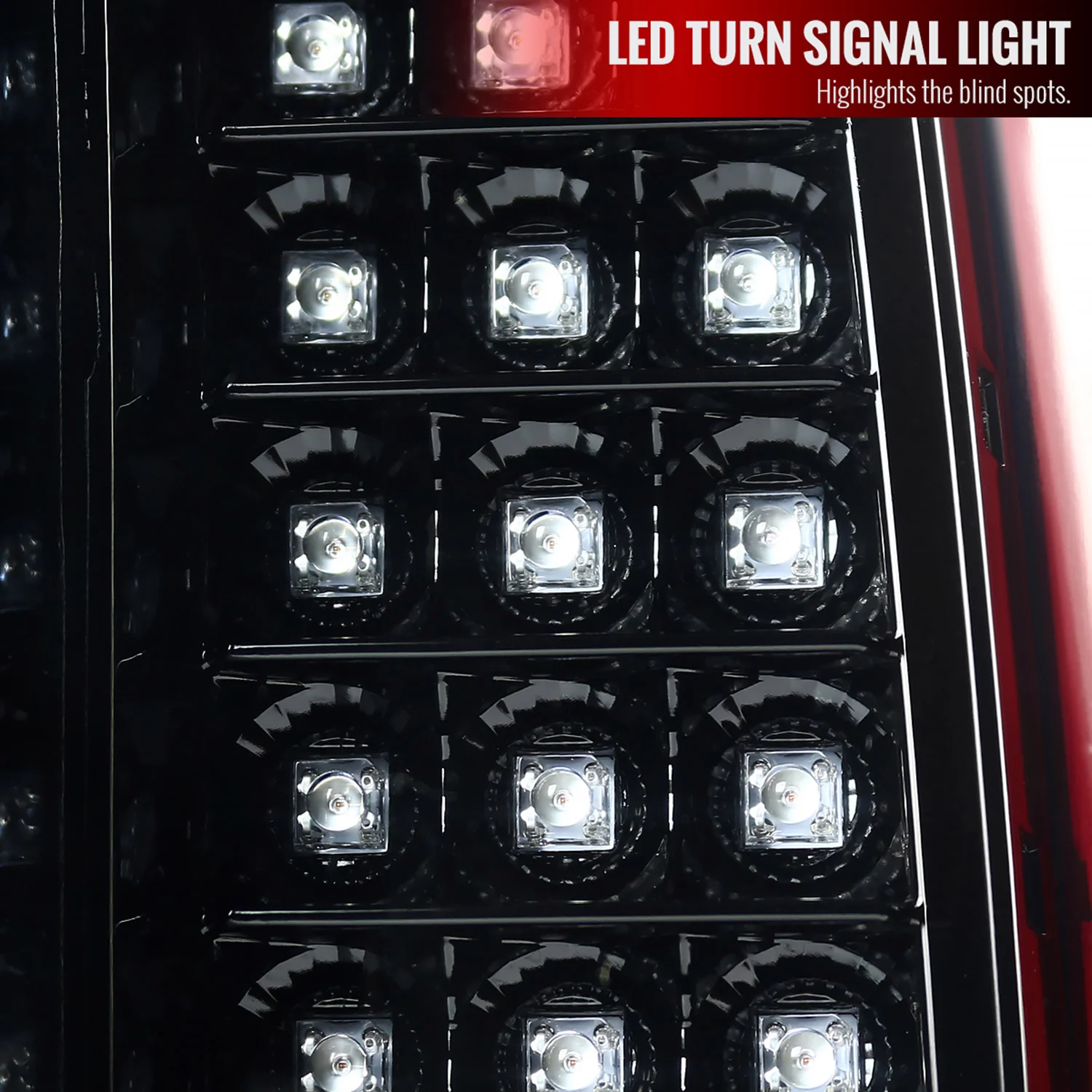 2014-2018 GMC Sierra 1500/2500HD/3500HD LED Tail Lights Jet Black/Clear Lens - Image 4