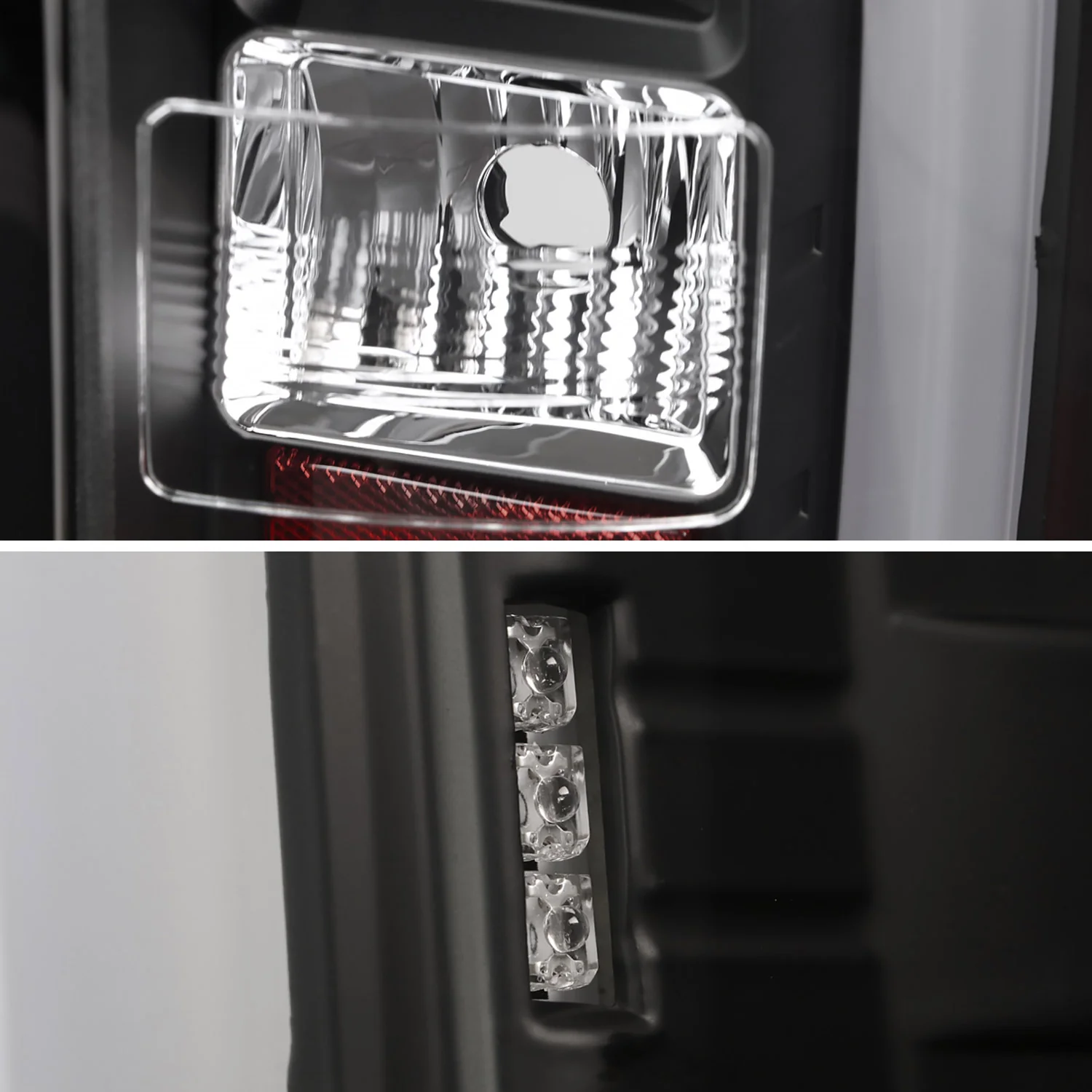 2014-2018 GMC Sierra 1500/2500HD/3500HD V2 LED Tail Lights Matte Black/Clear - Image 5