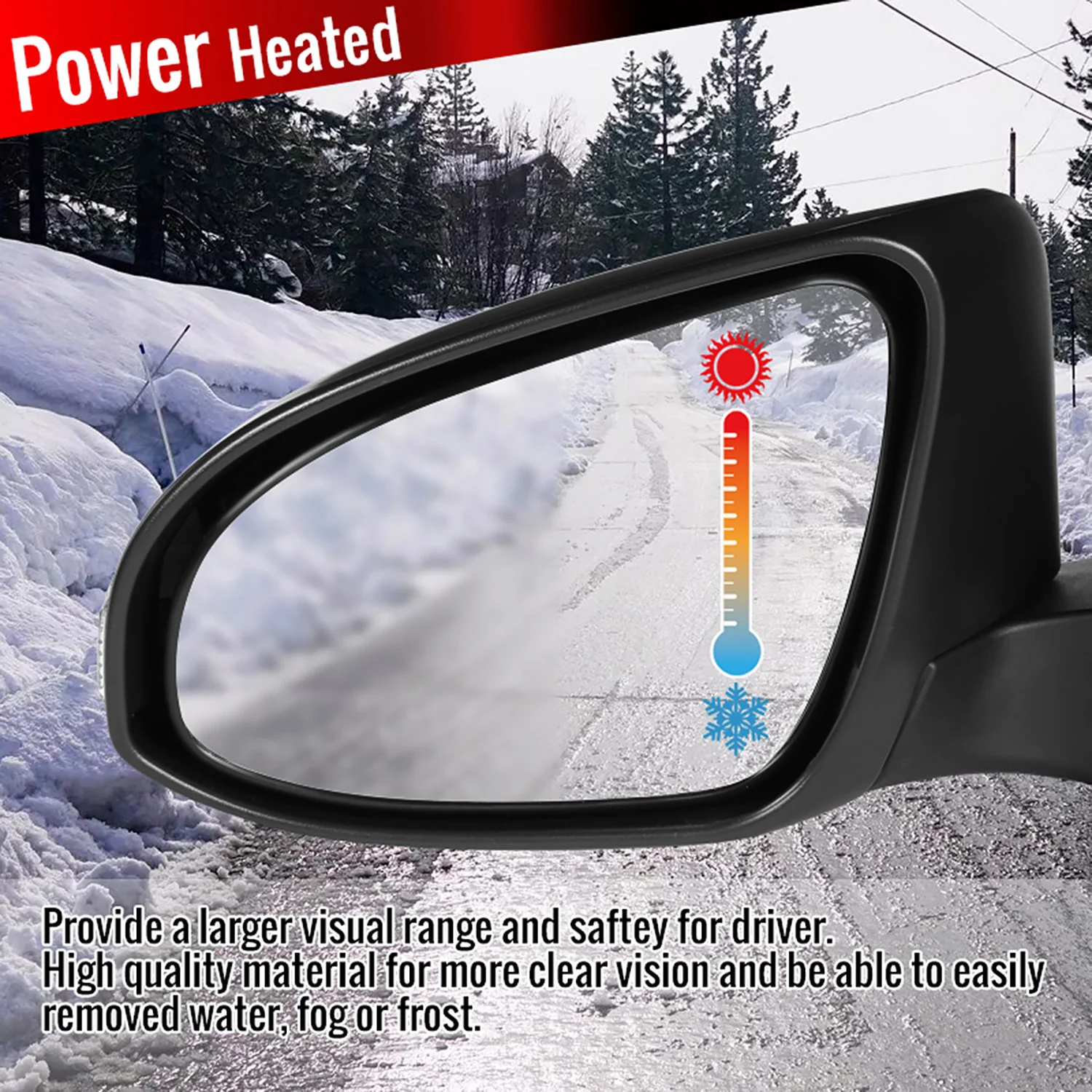 2014-2018 Toyota Corolla Black 9Pin Auto-Fold & Heated Side Mirror Passenger - Image 6