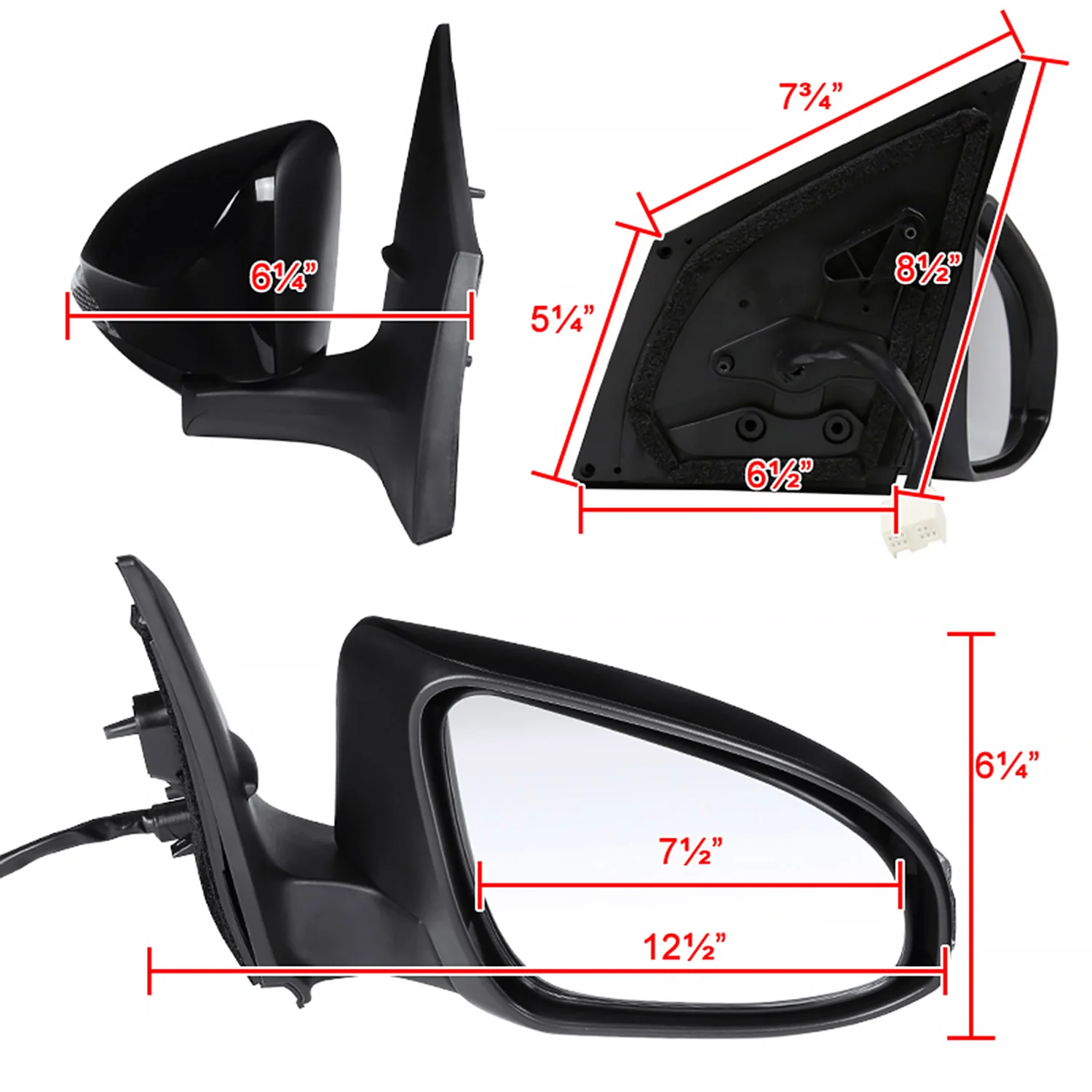 2014-2018 Toyota Corolla Black 9Pin Auto-Fold & Heated Side Mirror Passenger - Image 8