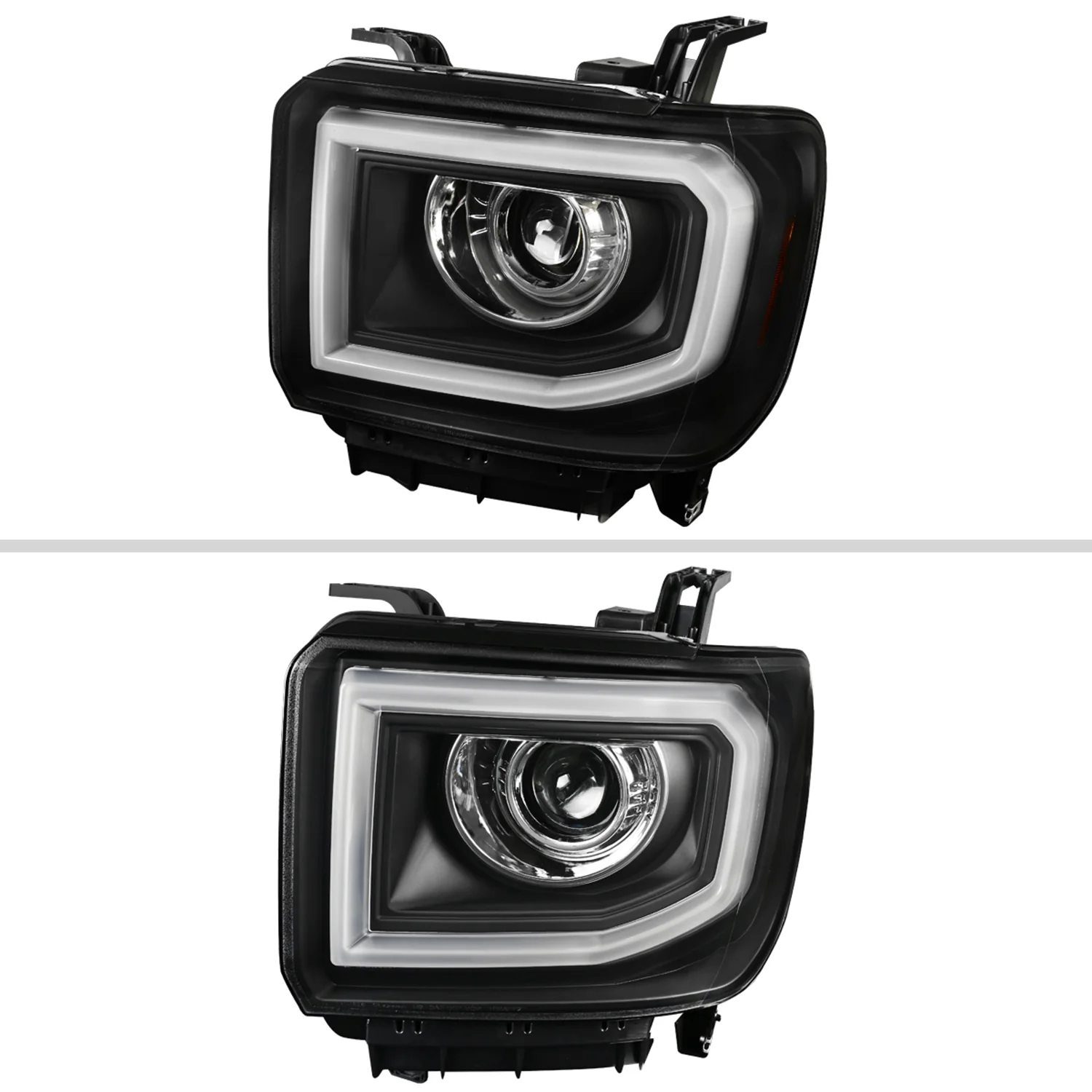 2014-2019 GMC Sierra 1500/2500HD/3500HD LED Bar Headlights LED Signal Chrome - Image 2