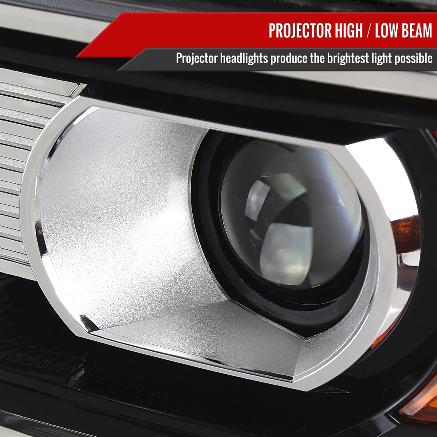 2014-2019 GMC Sierra LED Light Strip Projector Headlights Chrome/Clear Lens - Image 3