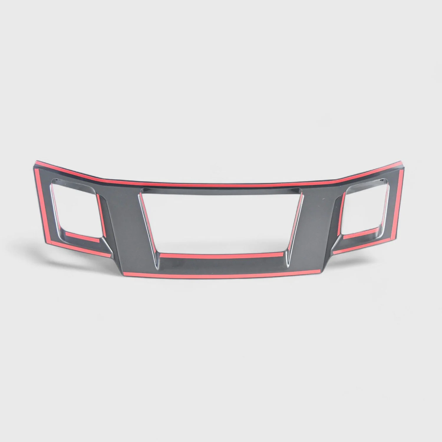2014-2021 Nissan Frontier Grille Overlay Gloss Black 1Pcs ABS Plastic - Image 3