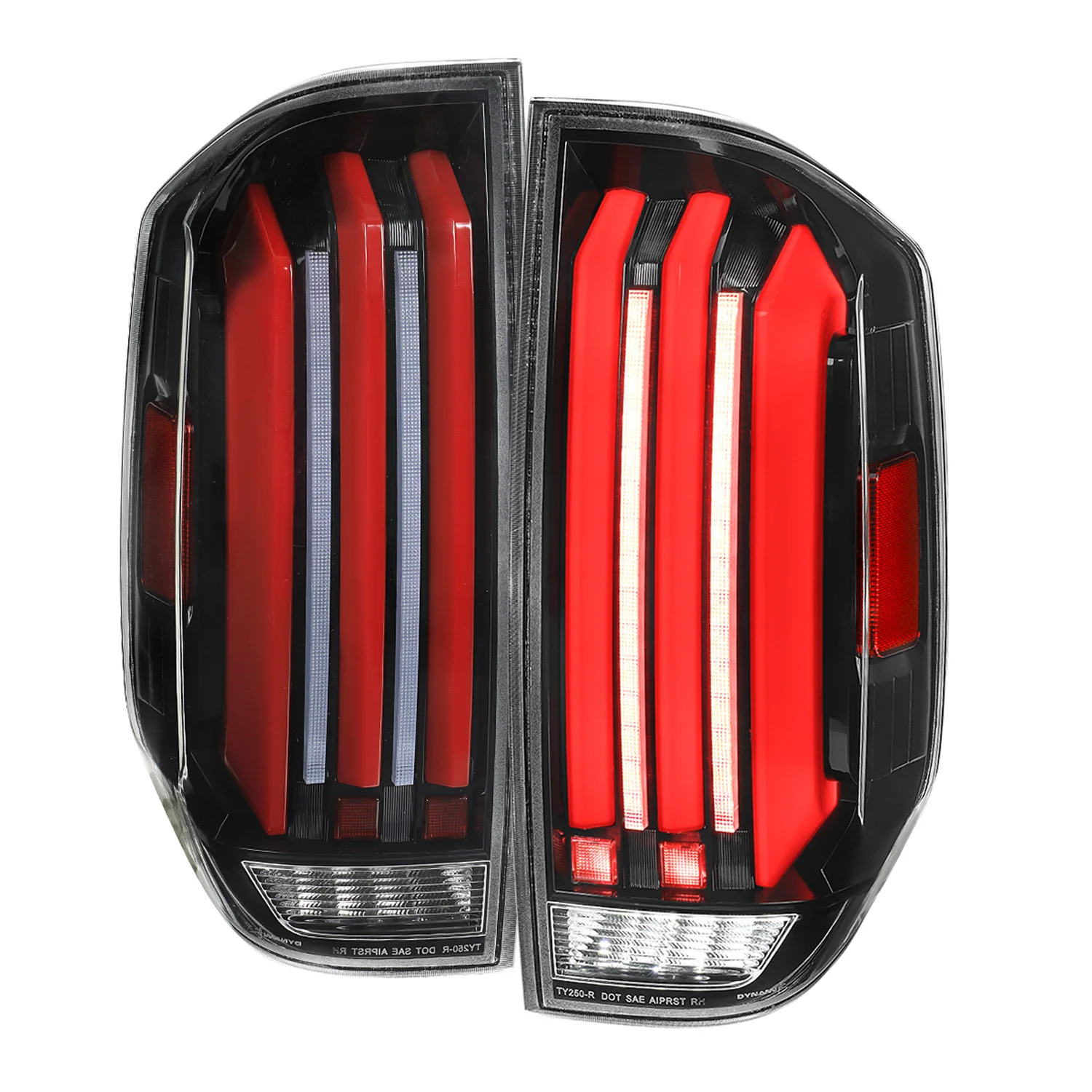 2014-2021 Toyota Tundra Facelift Full LED Tail Lights Turn Signal Jet Black