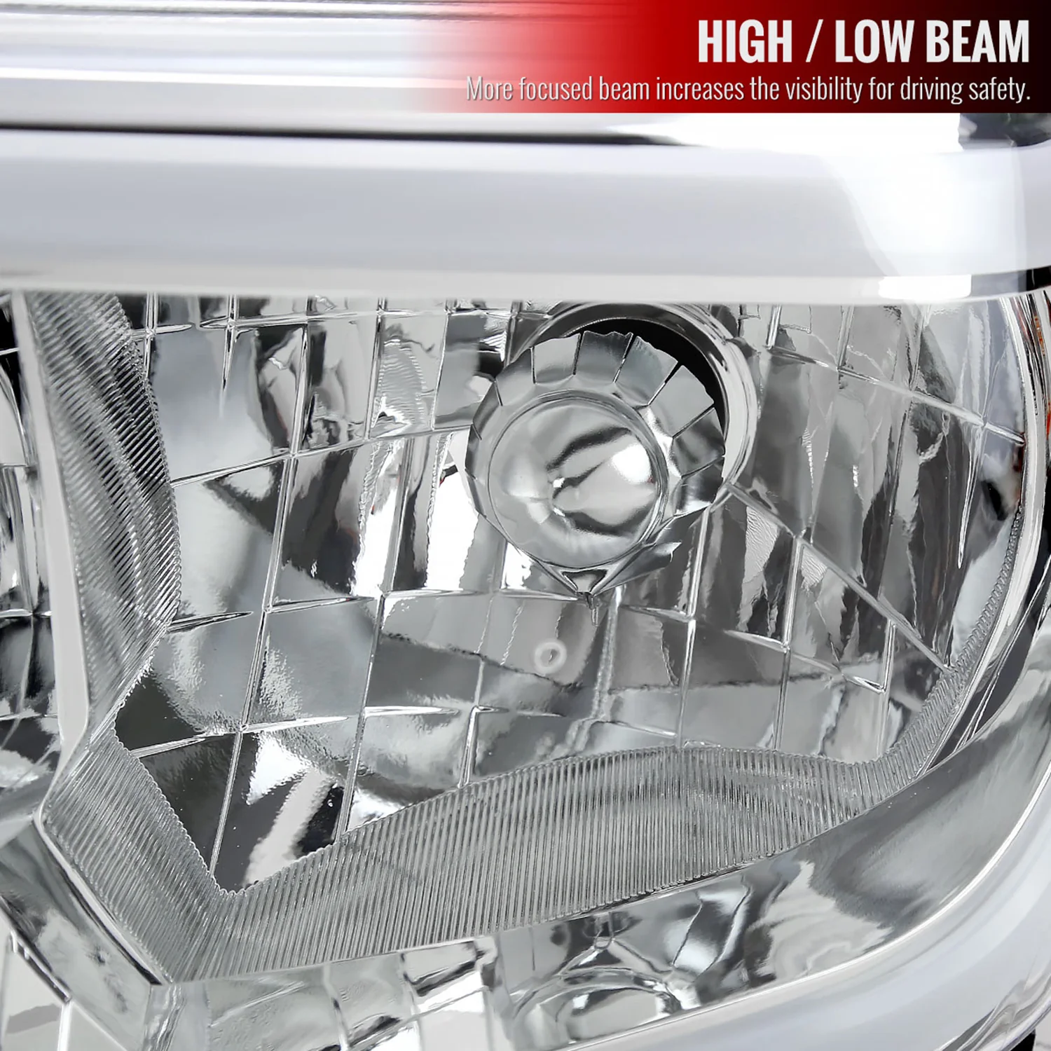 2014-2021 Toyota Tundra LED Bar Factory Style Headlights Chrome/Clear Lens - Image 3
