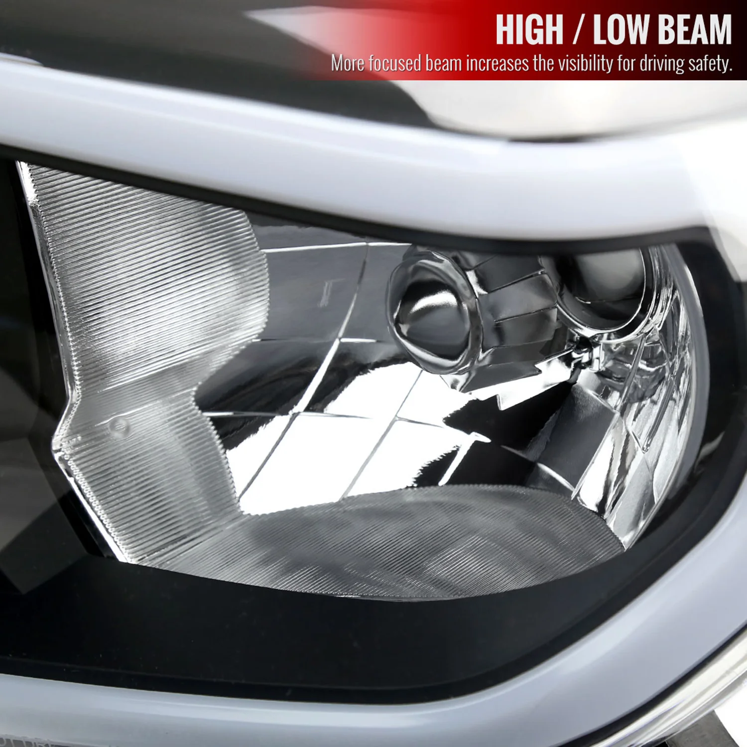 2014-2021 Toyota Tundra LED Bar Factory Style Headlights Matte Black/Clear - Image 3