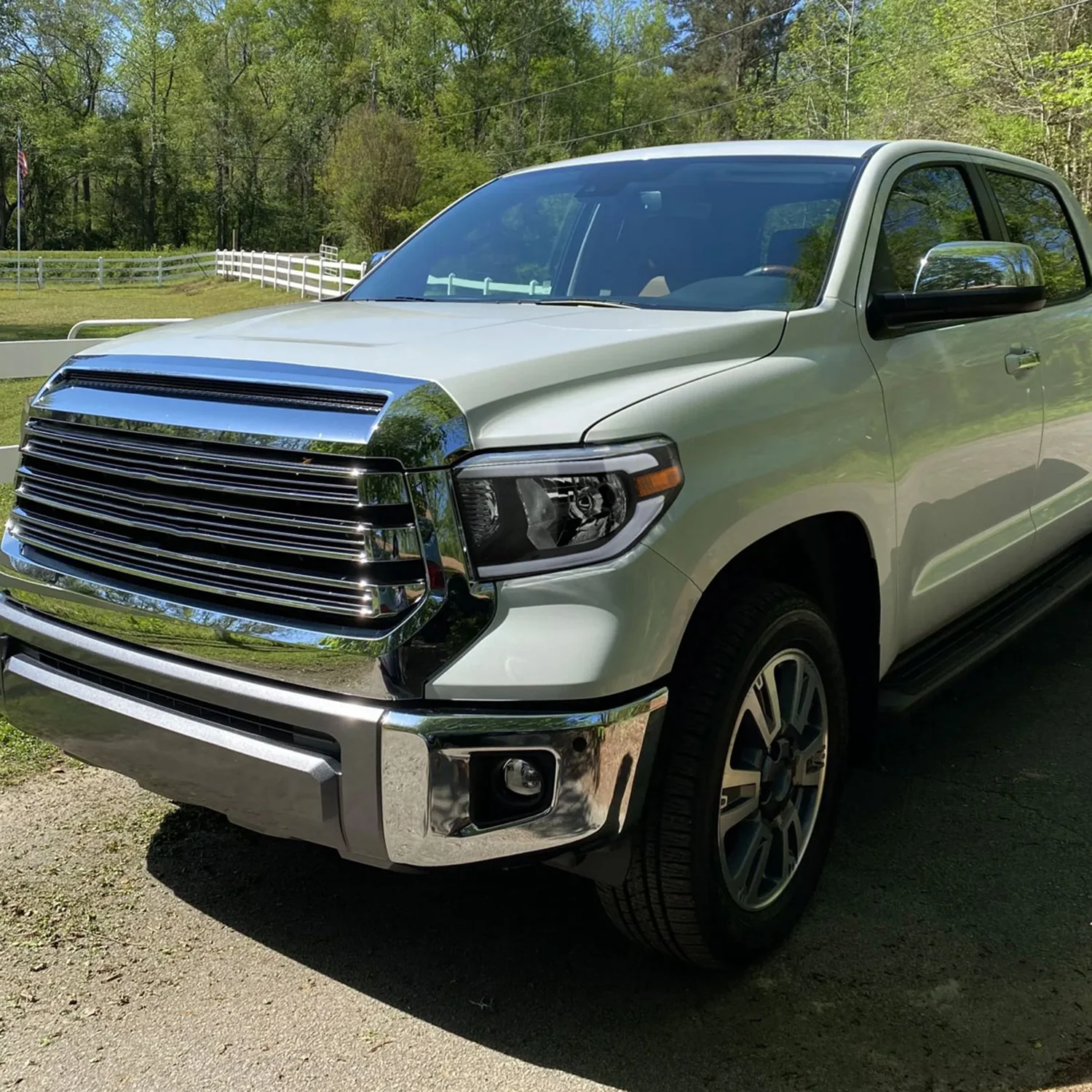 2014-2021 Toyota Tundra LED Bar Factory Style Headlights Matte Black/Clear - Image 9