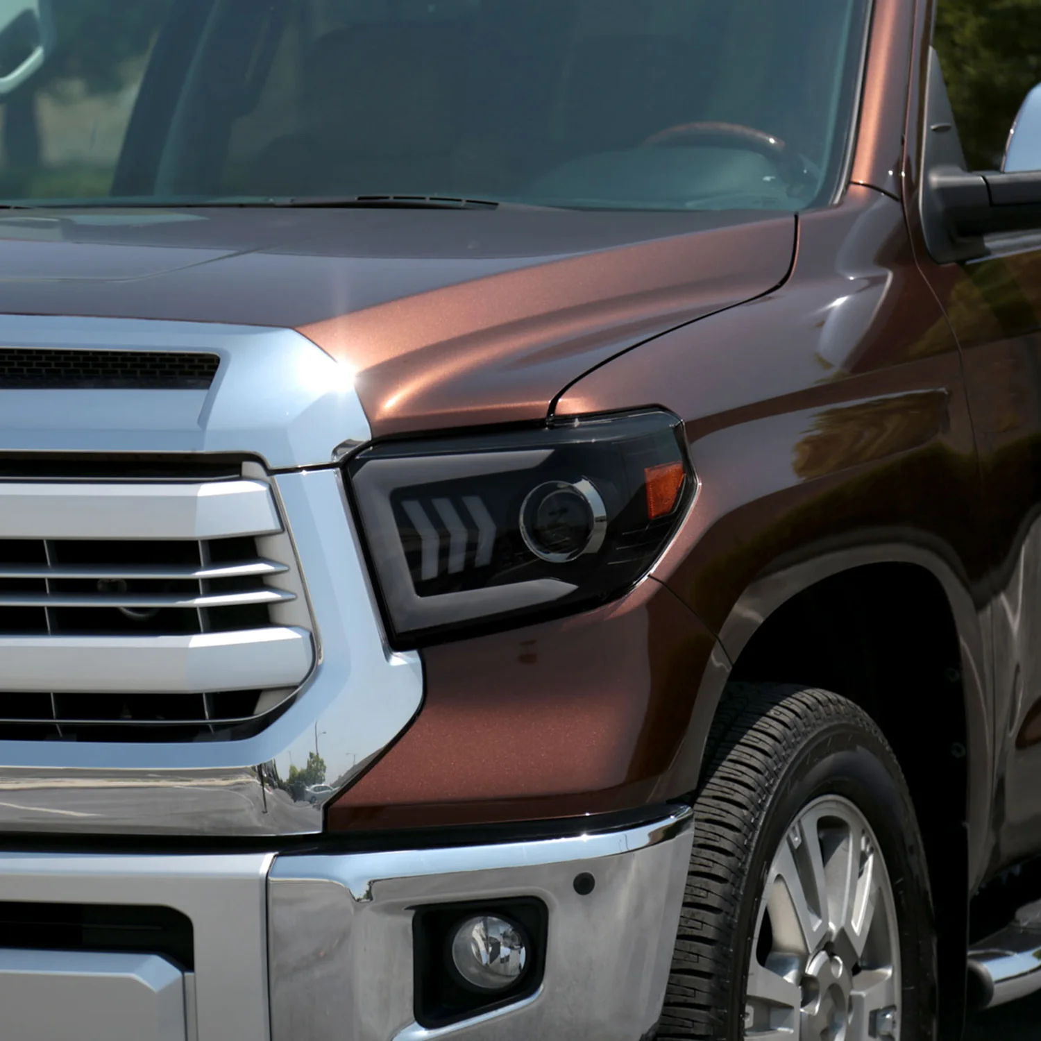 2014-2021 Toyota Tundra LED CBar Projector Headlights Arrow Turn Signals Smoke - Image 10
