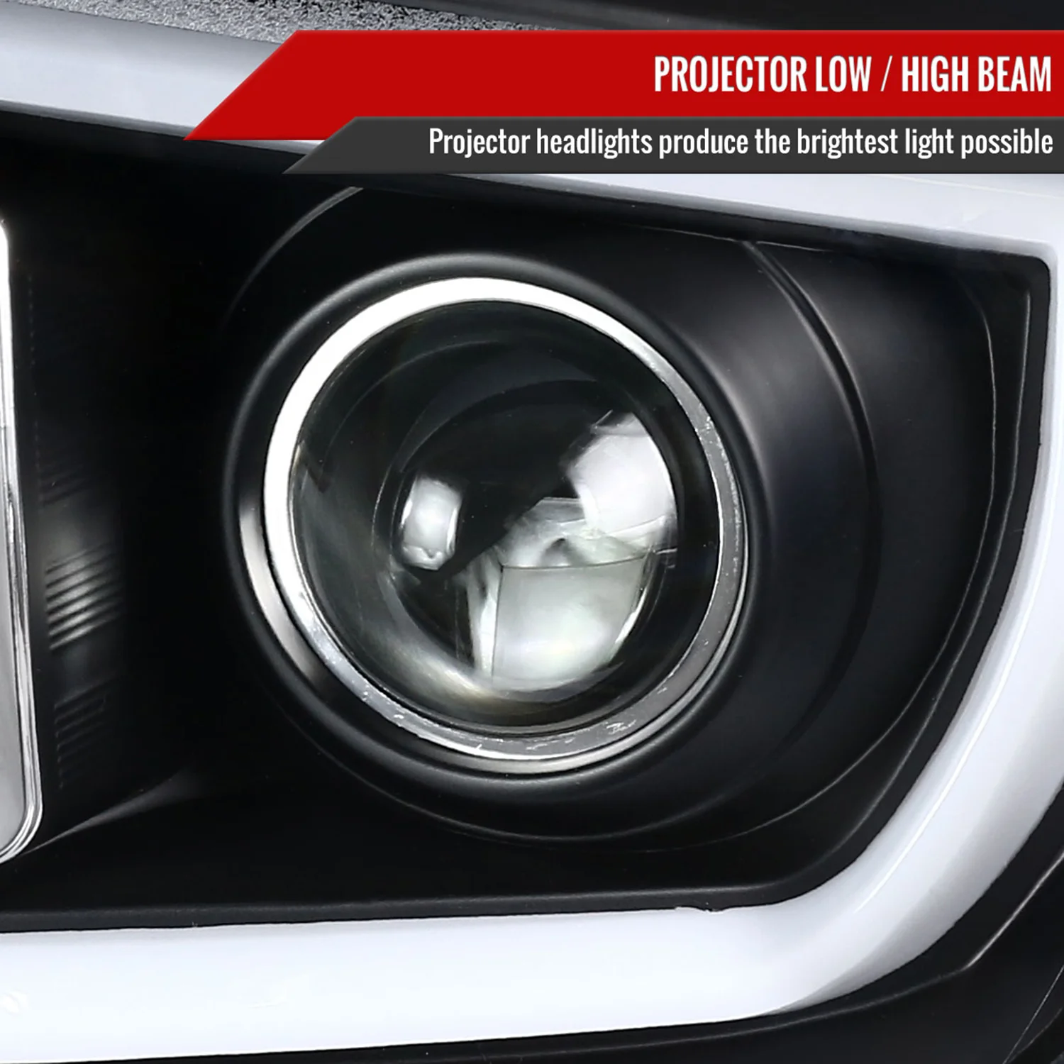 2014-2021 Toyota Tundra LED CBar Projector Headlights Turn Signal Lights Black - Image 3