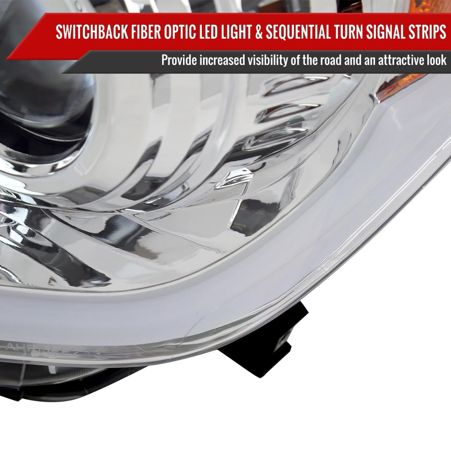 2014-2021 Toyota Tundra LED Turn Signal LED Bar Projector Headlights Chrome - Image 4