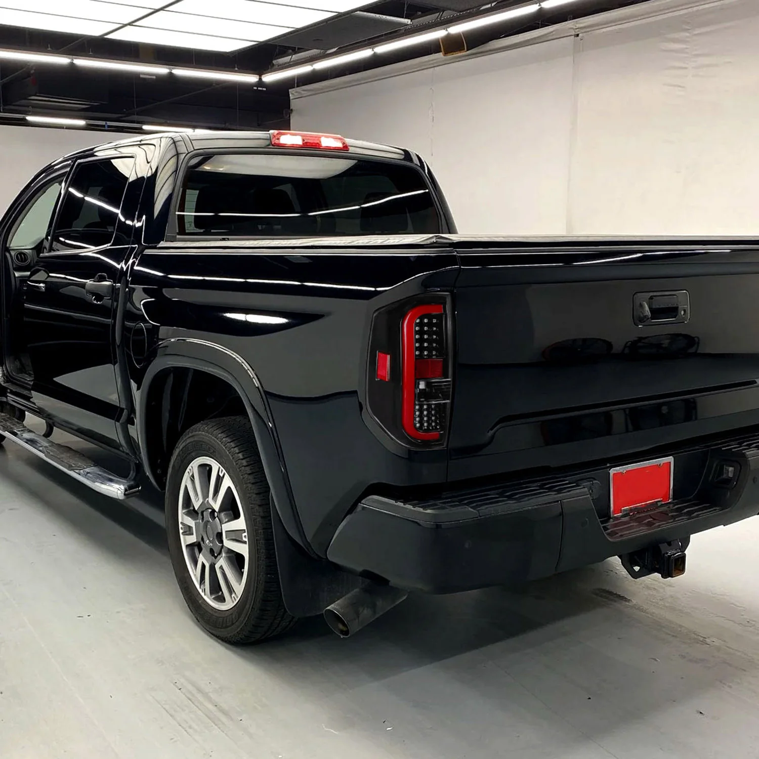 2014-2021 Toyota Tundra Sequential LED Tail Lights Jet Black/Clear Lens - Image 10