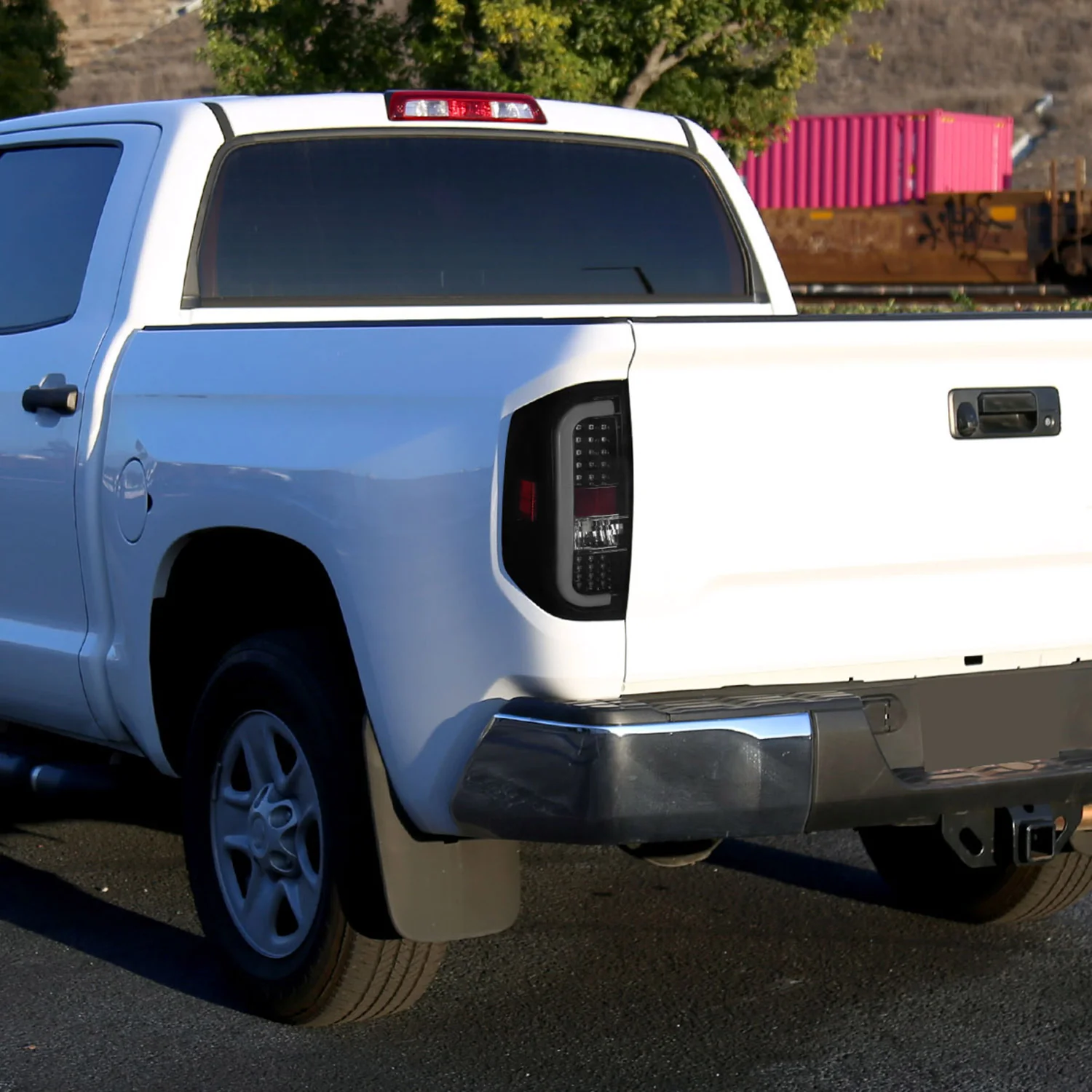 2014-2021 Toyota Tundra White Bar LED Tail Lights Glossy Black/Smoke - Image 9