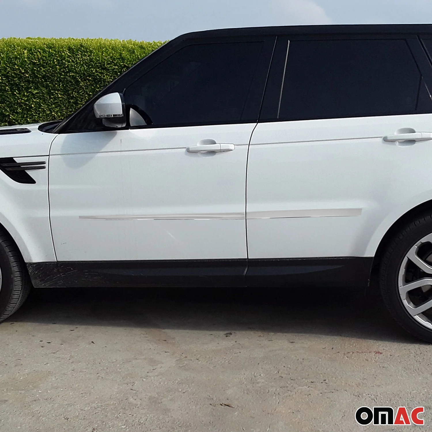2014-2022 Land Rover Range Rover Sport Side Door Molding Trim Skirt S.Steel Silver Glossy 4 Pcs - Image 2