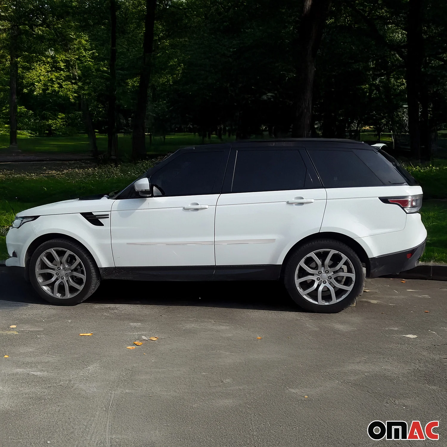 2014-2022 Land Rover Range Rover Sport Side Door Molding Trim Skirt S.Steel Silver Glossy 4 Pcs - Image 3