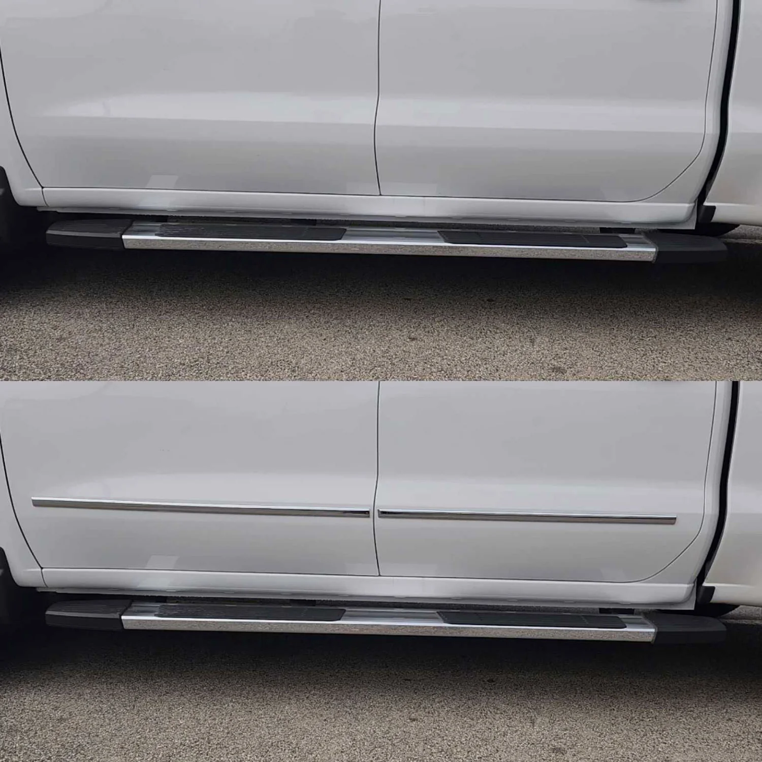2014-2025 Chevrolet Silverado 1500 Side Door Molding Trim Set Chrome 4Pcs ABS Plastic - Image 4
