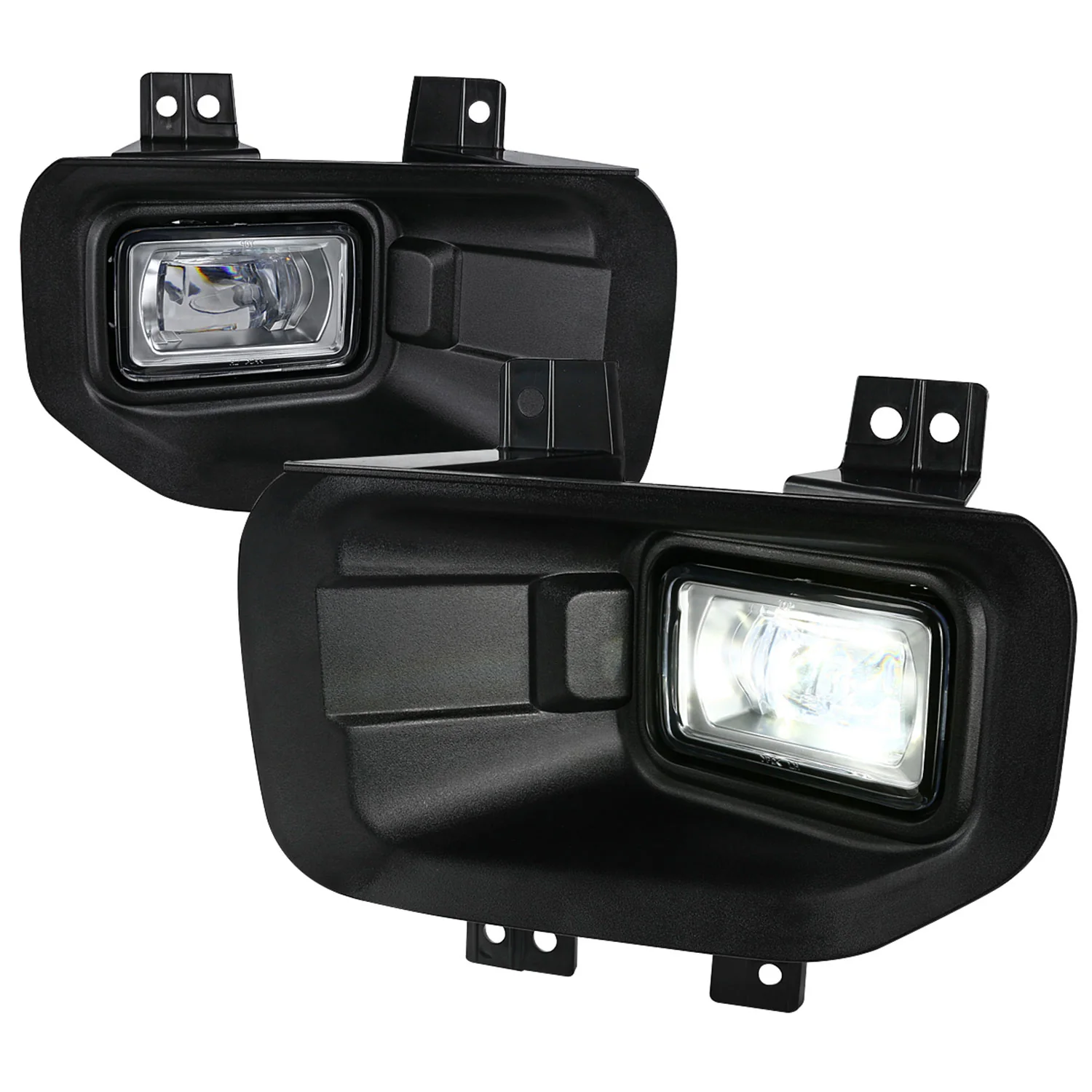 2015-2017 Ford F-150 6500K SMD LED Fog Lights Chrome Housing/Clear Lens