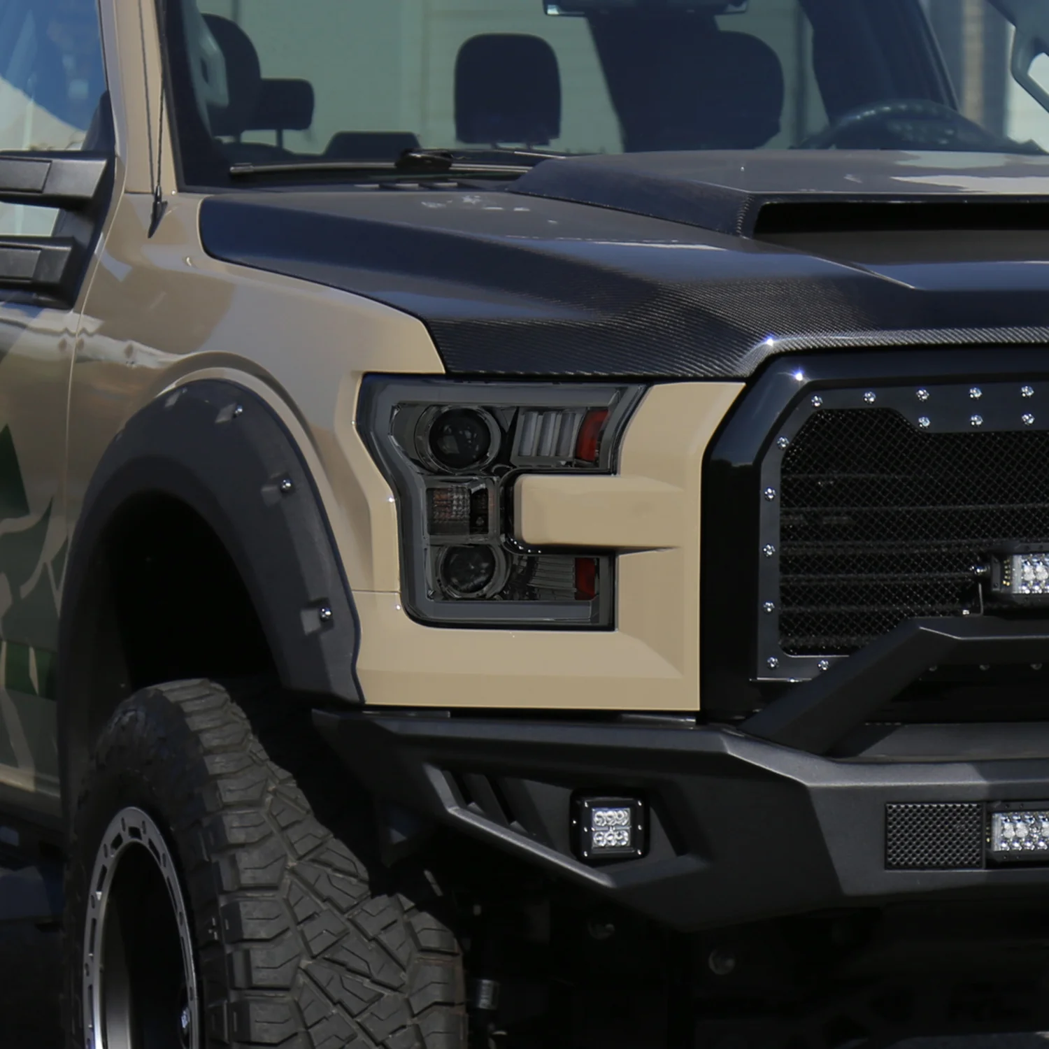 2015-2017 Ford F-150 LED Bar Projector Headlights Chrome / Smoked Lens - Image 9