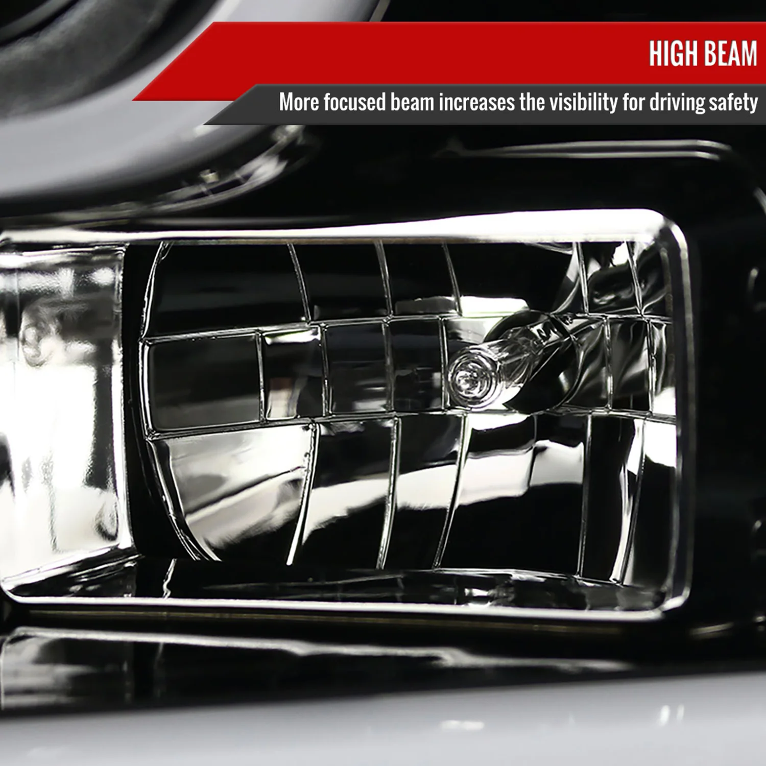 2015-2017 Ford F-150 LED Bar Projector Headlights Jet Black/Clear Lens - Image 4