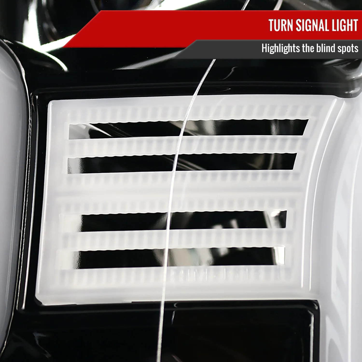 2015-2017 Ford F-150 LED Bar Projector Headlights Jet Black/Clear Lens - Image 6