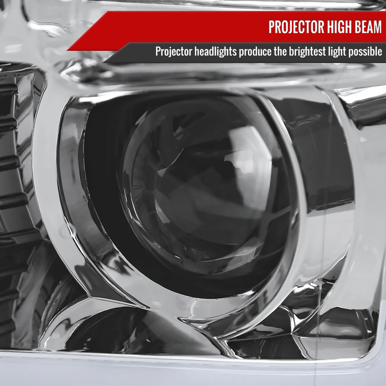 2015-2017 Ford F-150 LED Bar Projector Headlights - RS Chrome/Clear Lens - Image 3