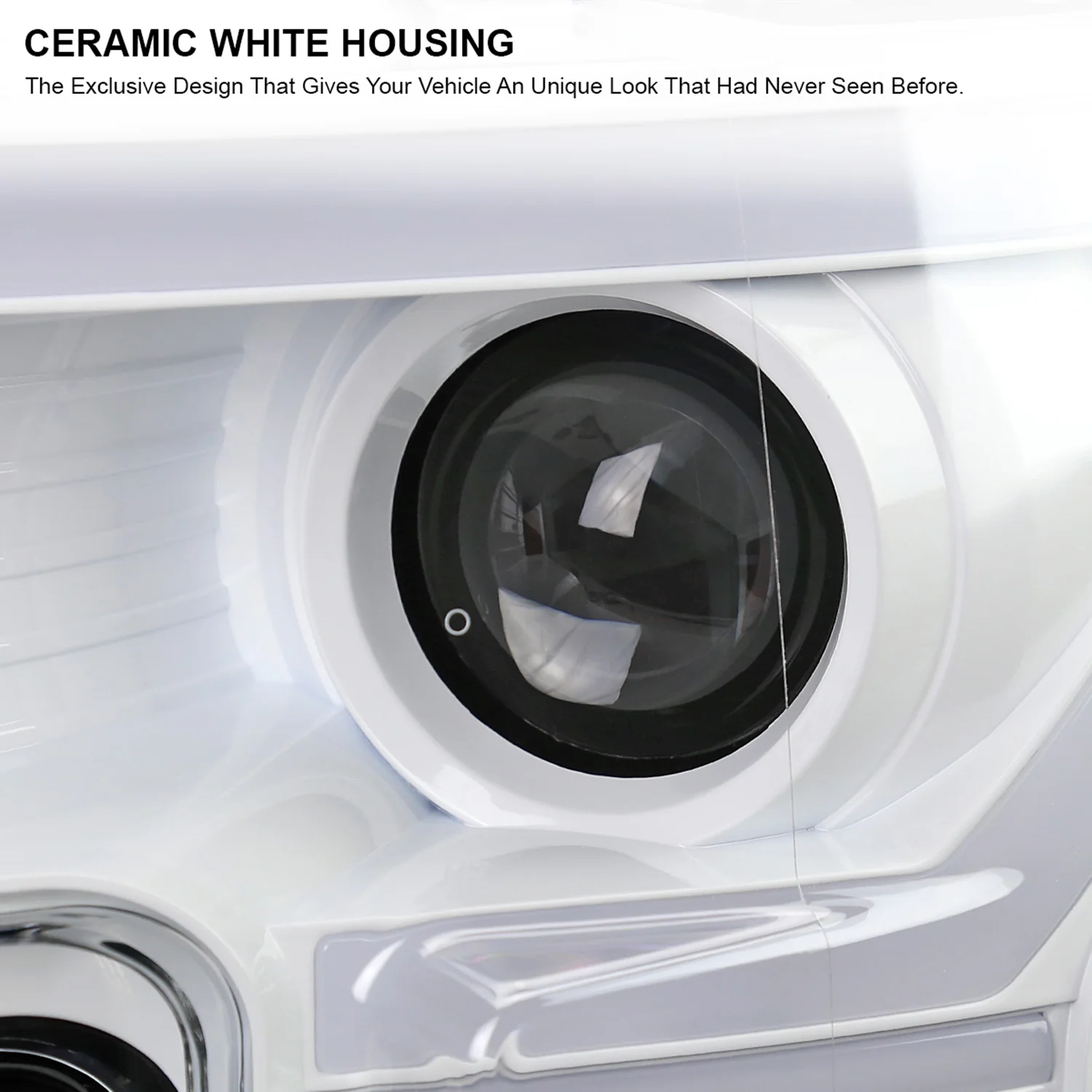 2015-2017 Ford F-150 LED Bar Projector Headlights Signal White Housing / Clear - Image 2