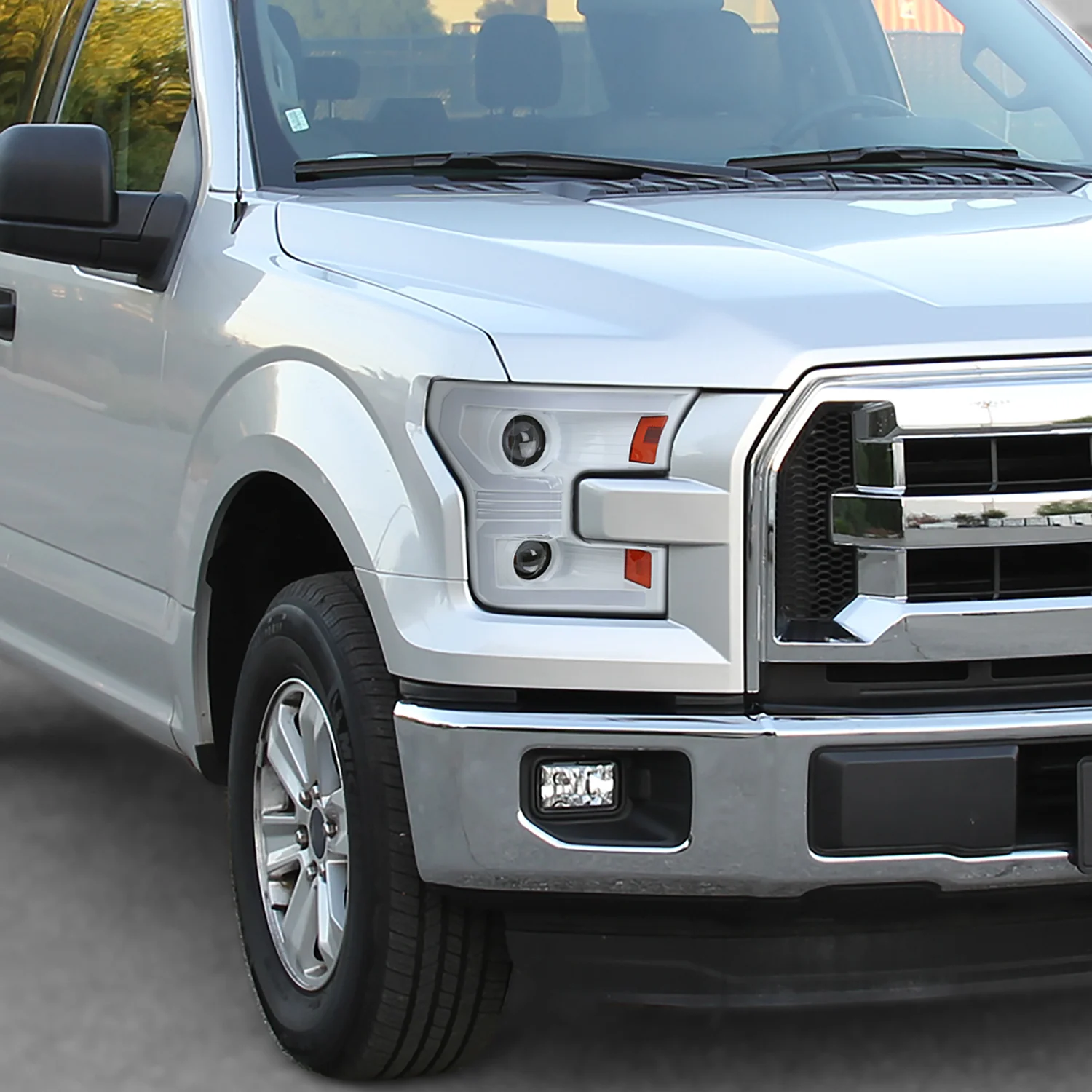2015-2017 Ford F-150 LED Bar Projector Headlights Signal White Housing / Clear - Image 9