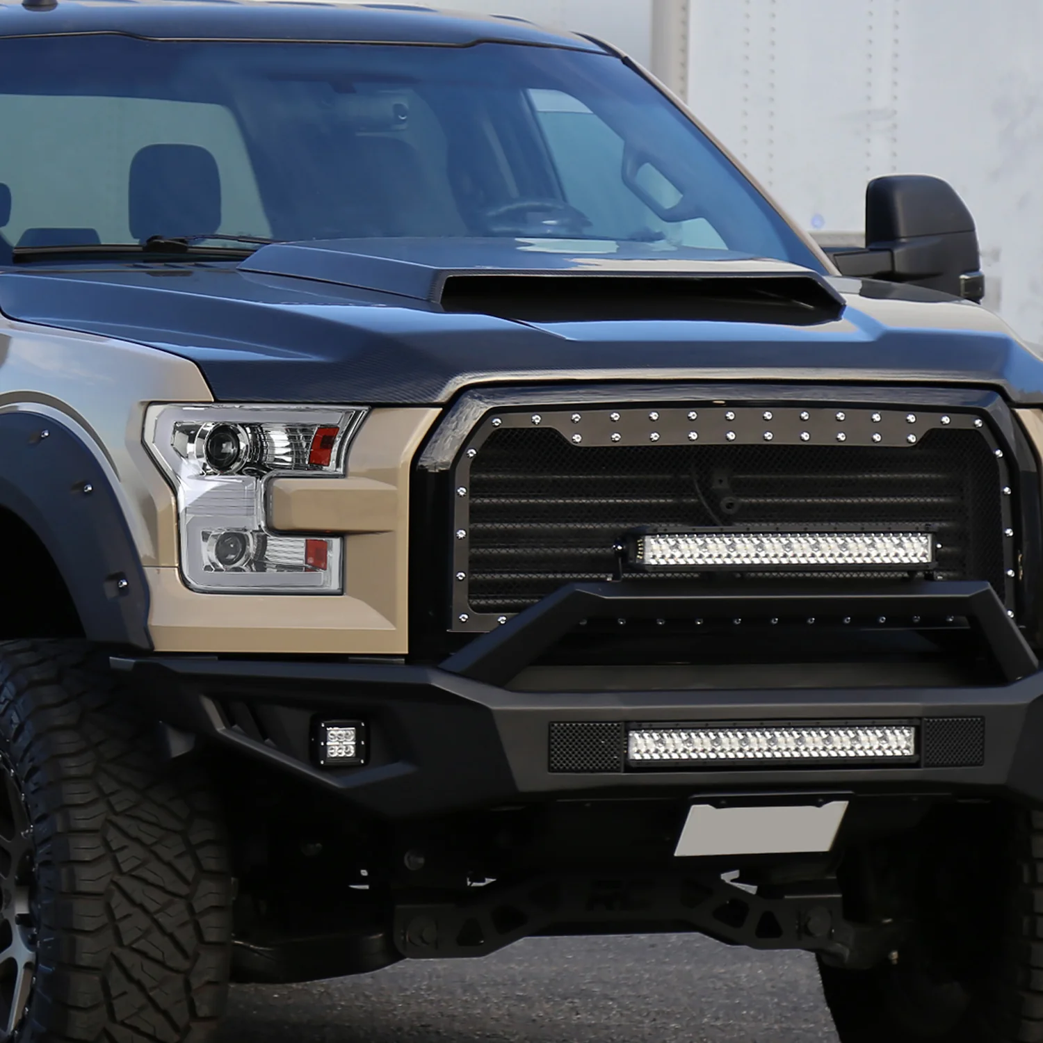 2015-2017 Ford F-150 LED Bar Projector Headlights Turn Signals Chrome / Clear - Image 10