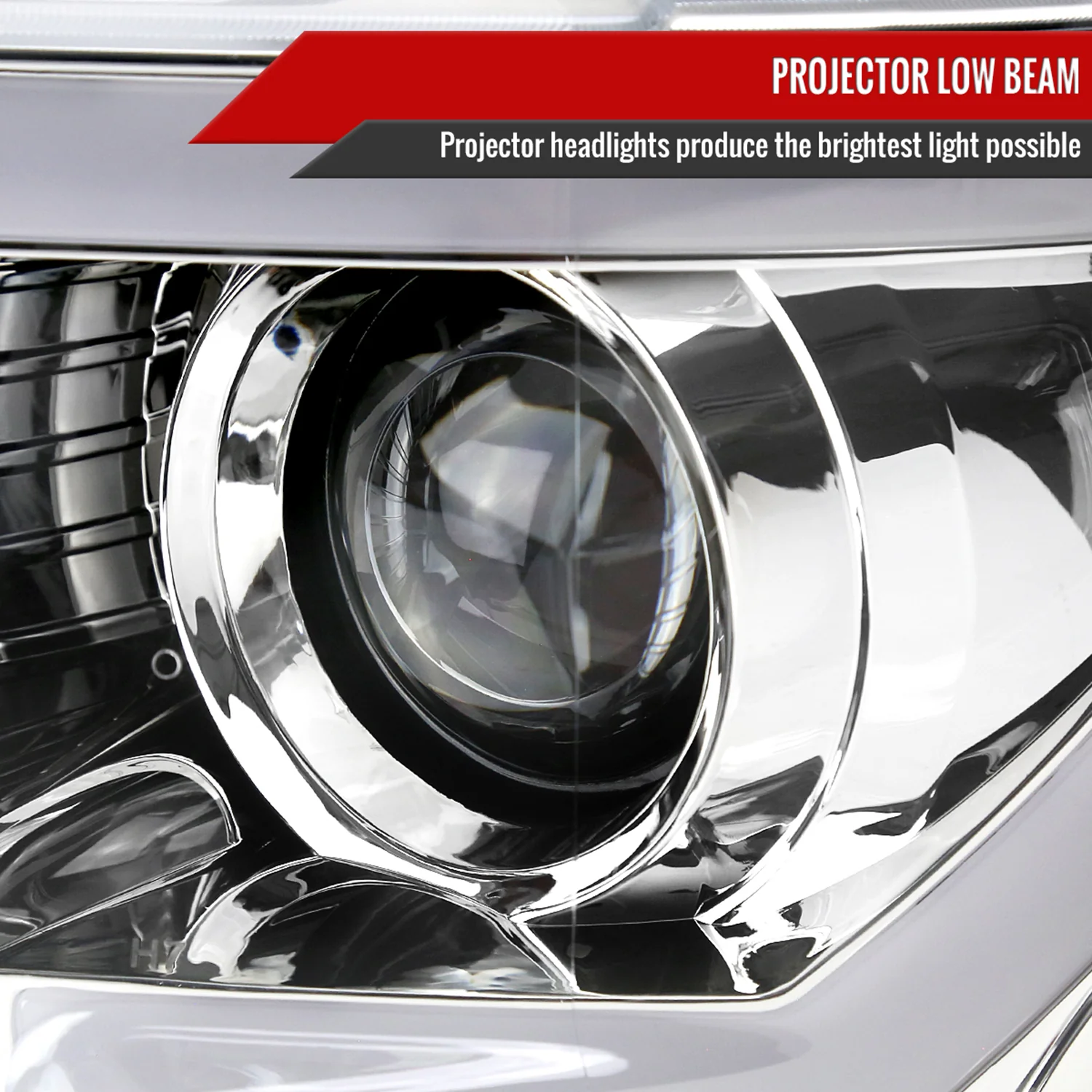 2015-2017 Ford F-150 LED Bar Projector Headlights Turn Signals Chrome / Clear - Image 3